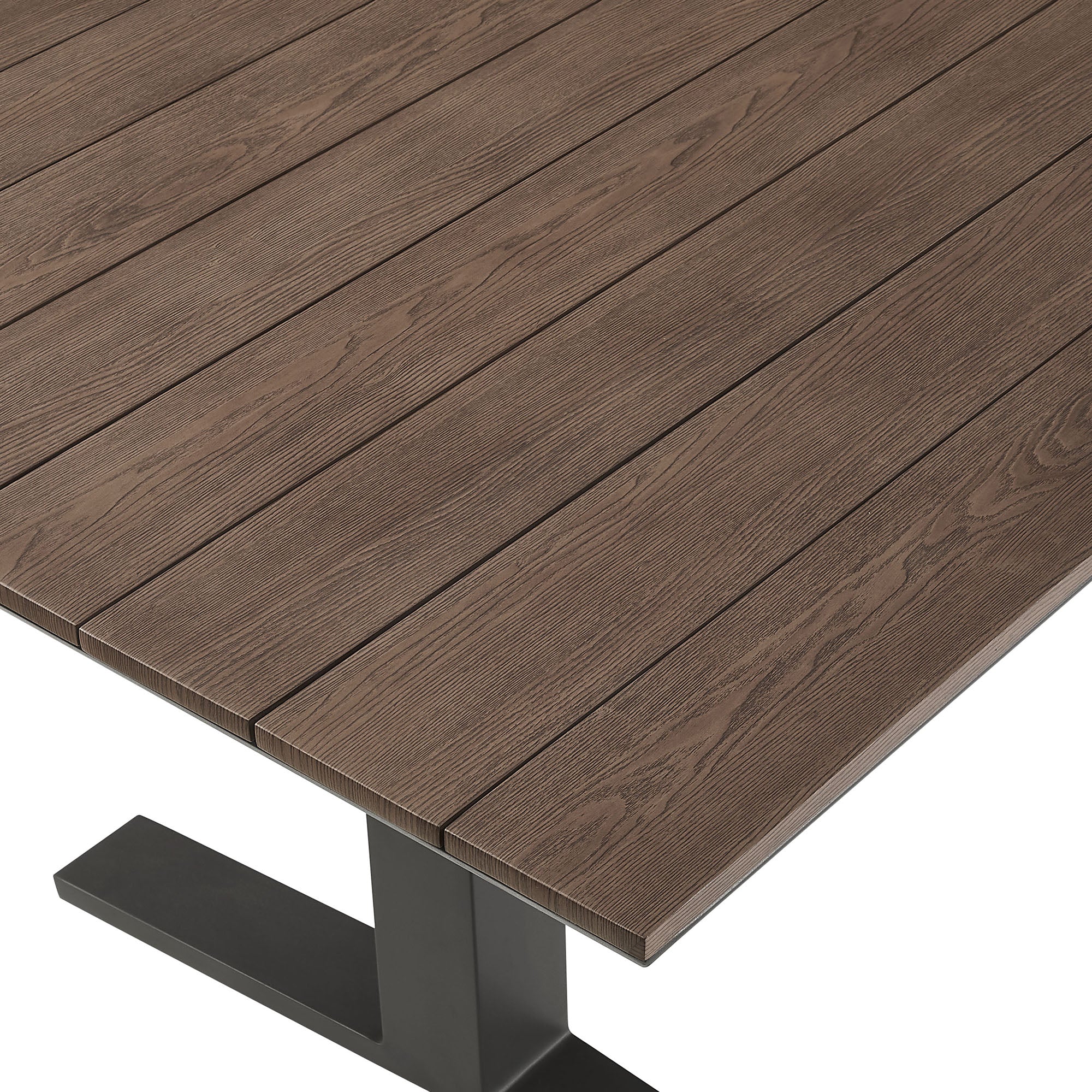 Gavelston 91" Outdoor Patio Aluminum Dining Table by Modway - Image 5