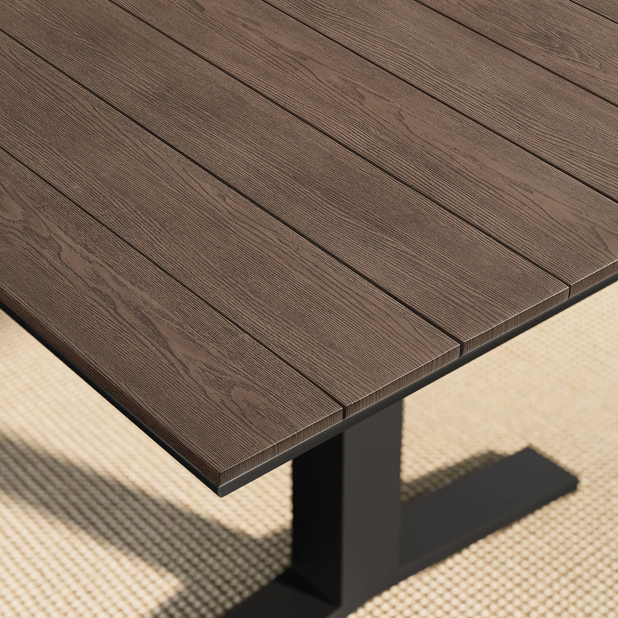Gavelston 91" Outdoor Patio Aluminum Dining Table by Modway - Image 6