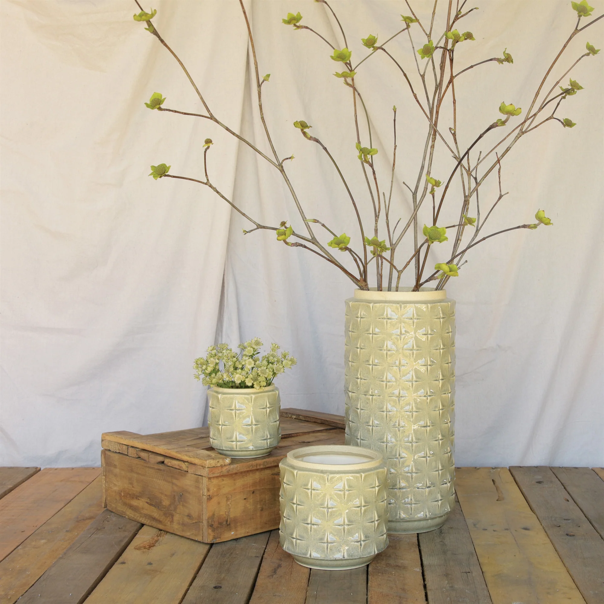 Gemma Cachepot - Large - Grey Set Of 2 By HomArt - Image 2