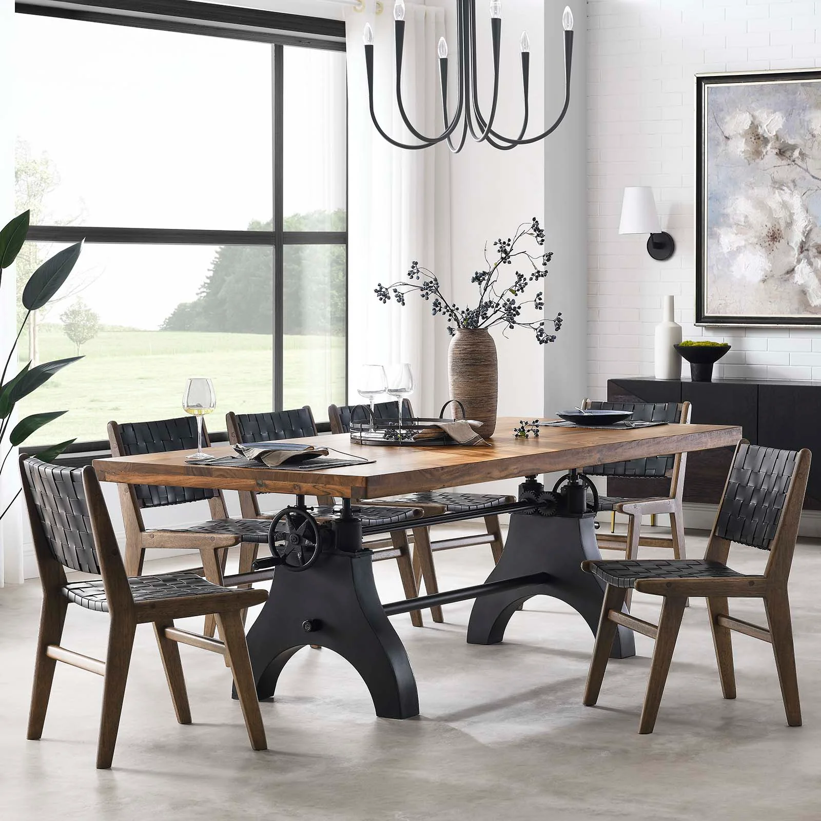 Genuine 96" Crank Adjustable Height Dining and Conference Table By Modway - EEI-6149 - Image 18