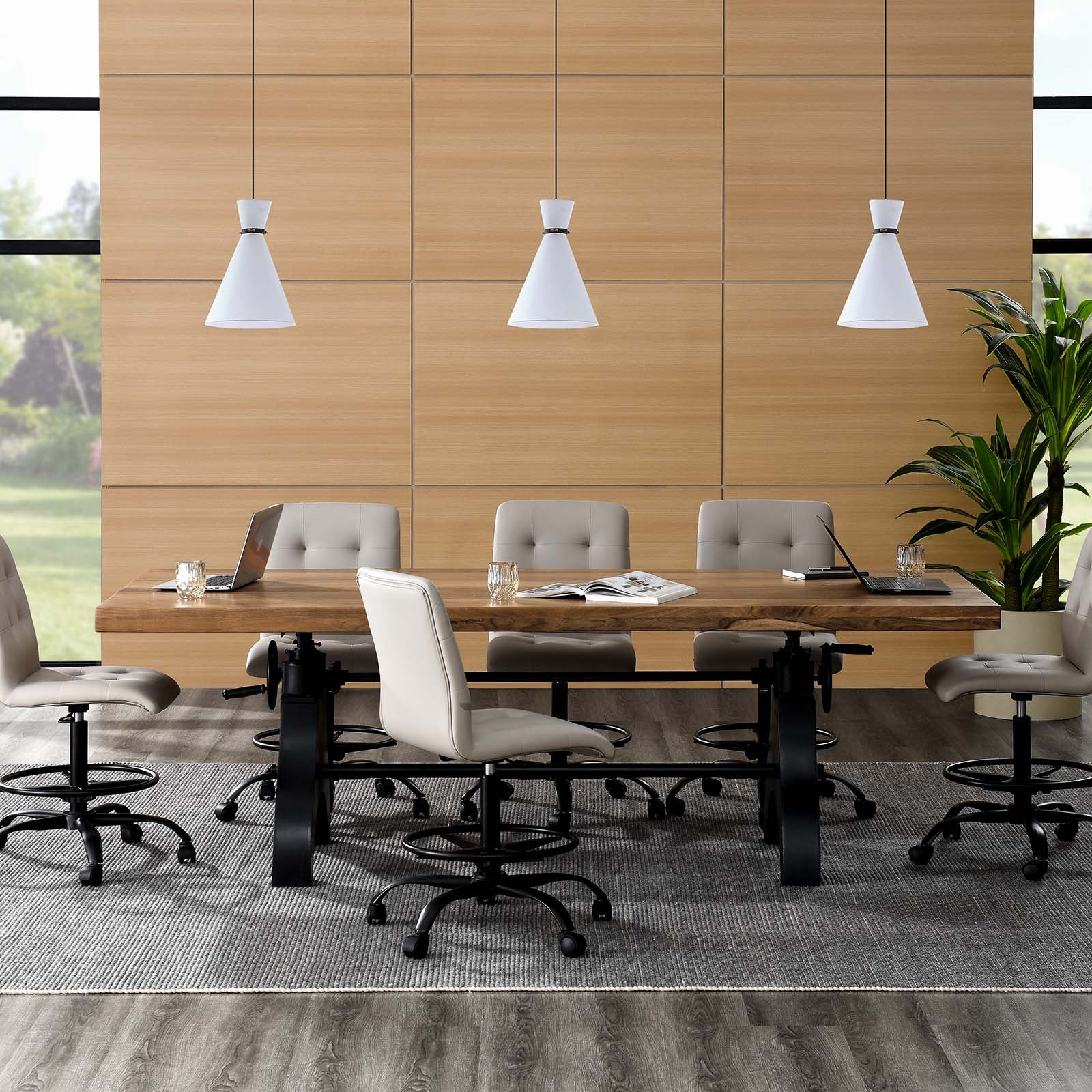 Genuine 96" Crank Adjustable Height Dining and Conference Table By Modway - EEI-6149 - Image 19