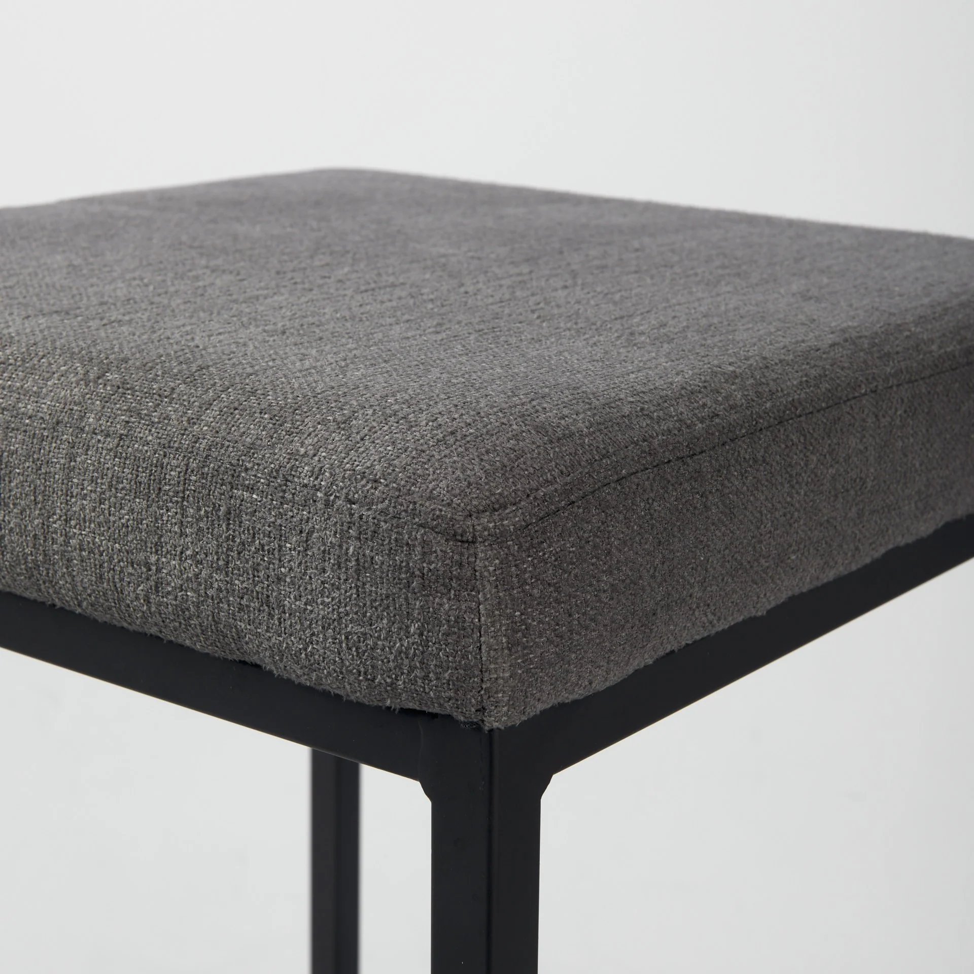 Geo Cube Black Metal And Gray Counter Stool By Homeroots - Image 6