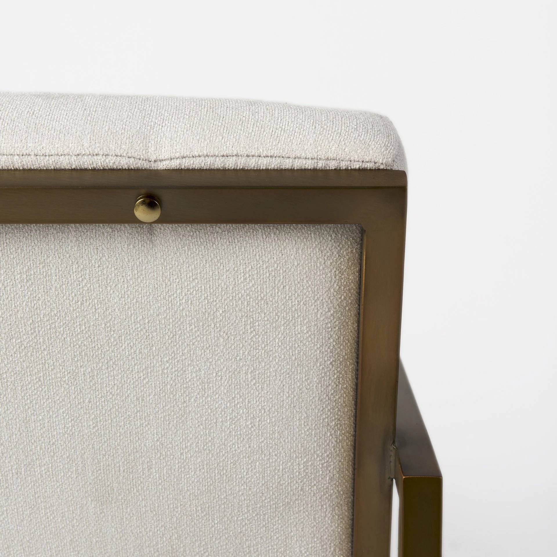 Geo Modern Cream and Gold Accent or Side Chair By Homeroots - Image 2
