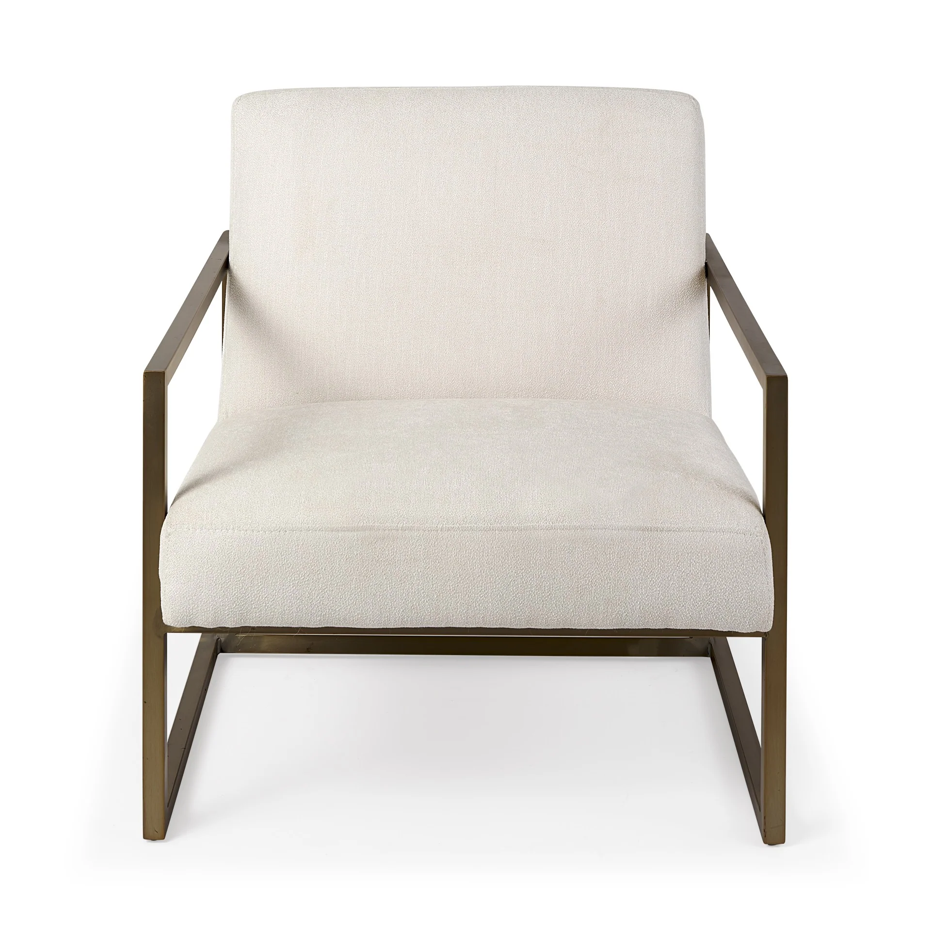 Geo Modern Cream and Gold Accent or Side Chair By Homeroots - Image 3