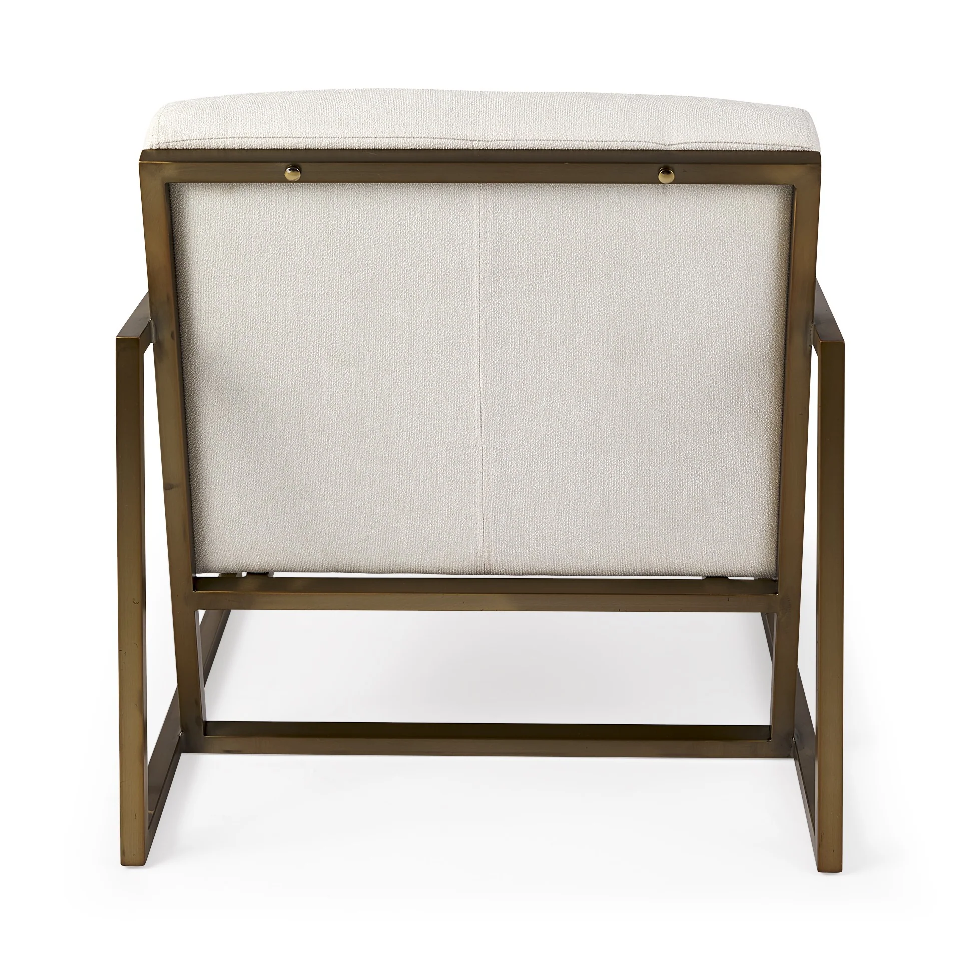 Geo Modern Cream and Gold Accent or Side Chair By Homeroots - Image 5