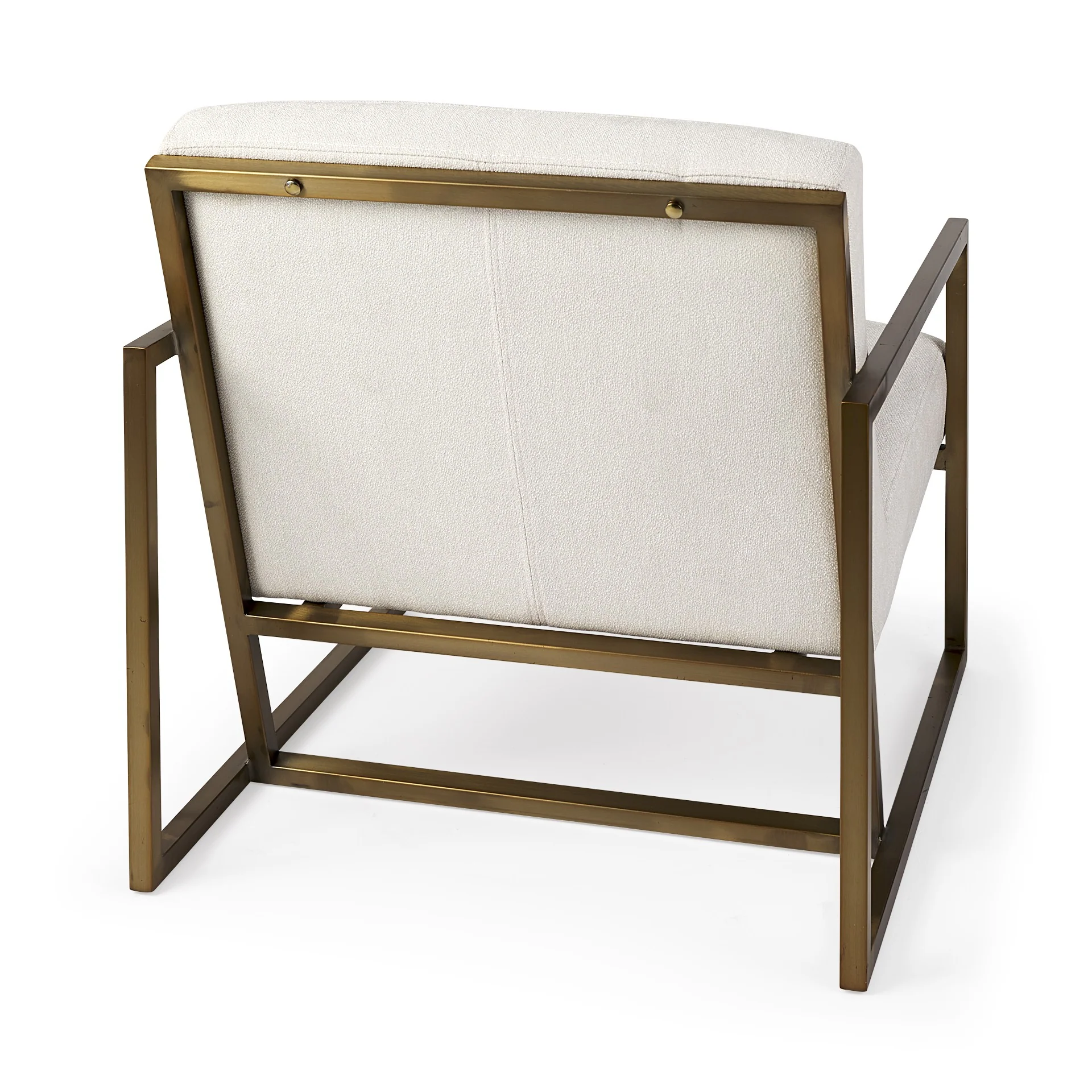 Geo Modern Cream and Gold Accent or Side Chair By Homeroots - Image 6