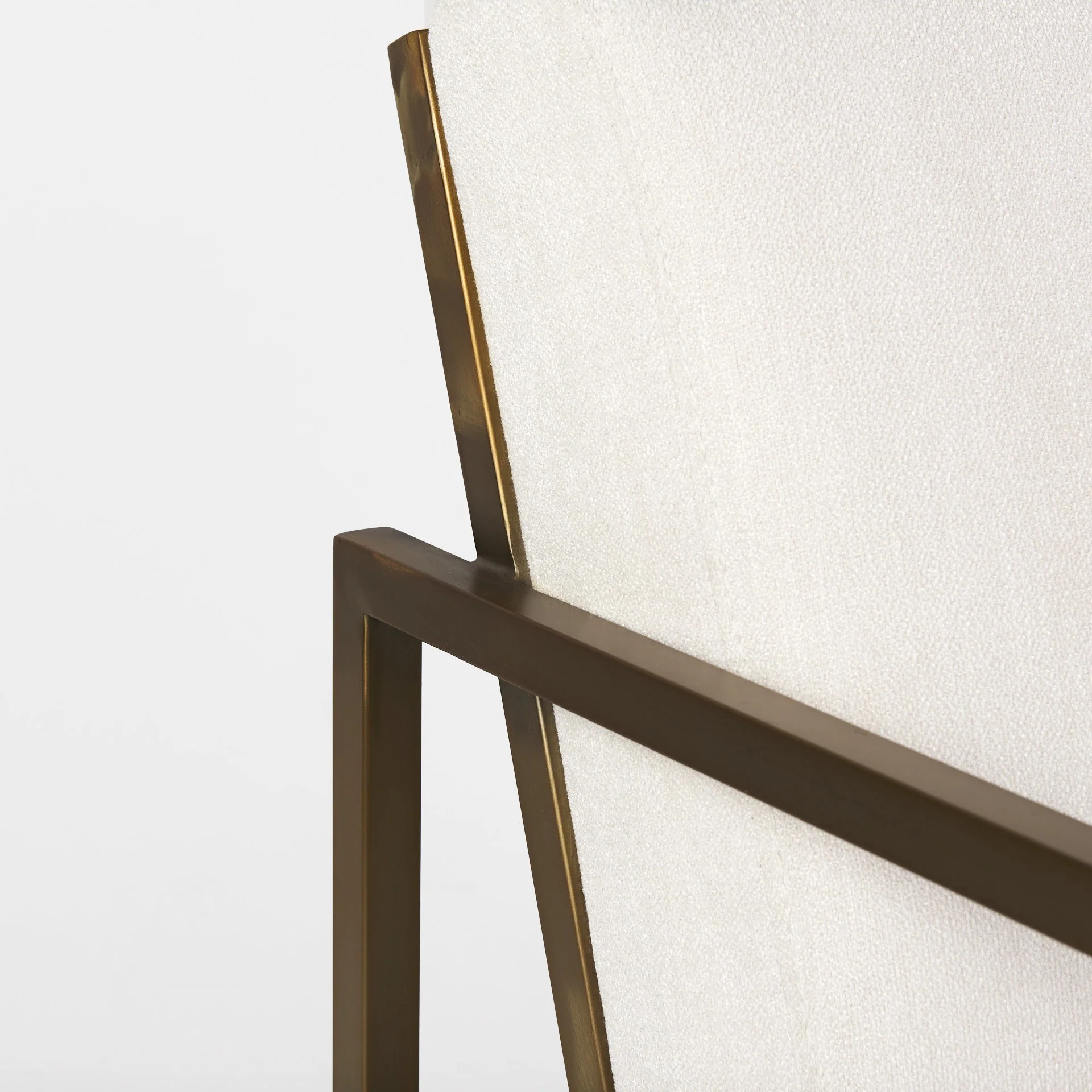 Geo Modern Cream and Gold Accent or Side Chair By Homeroots - Image 7