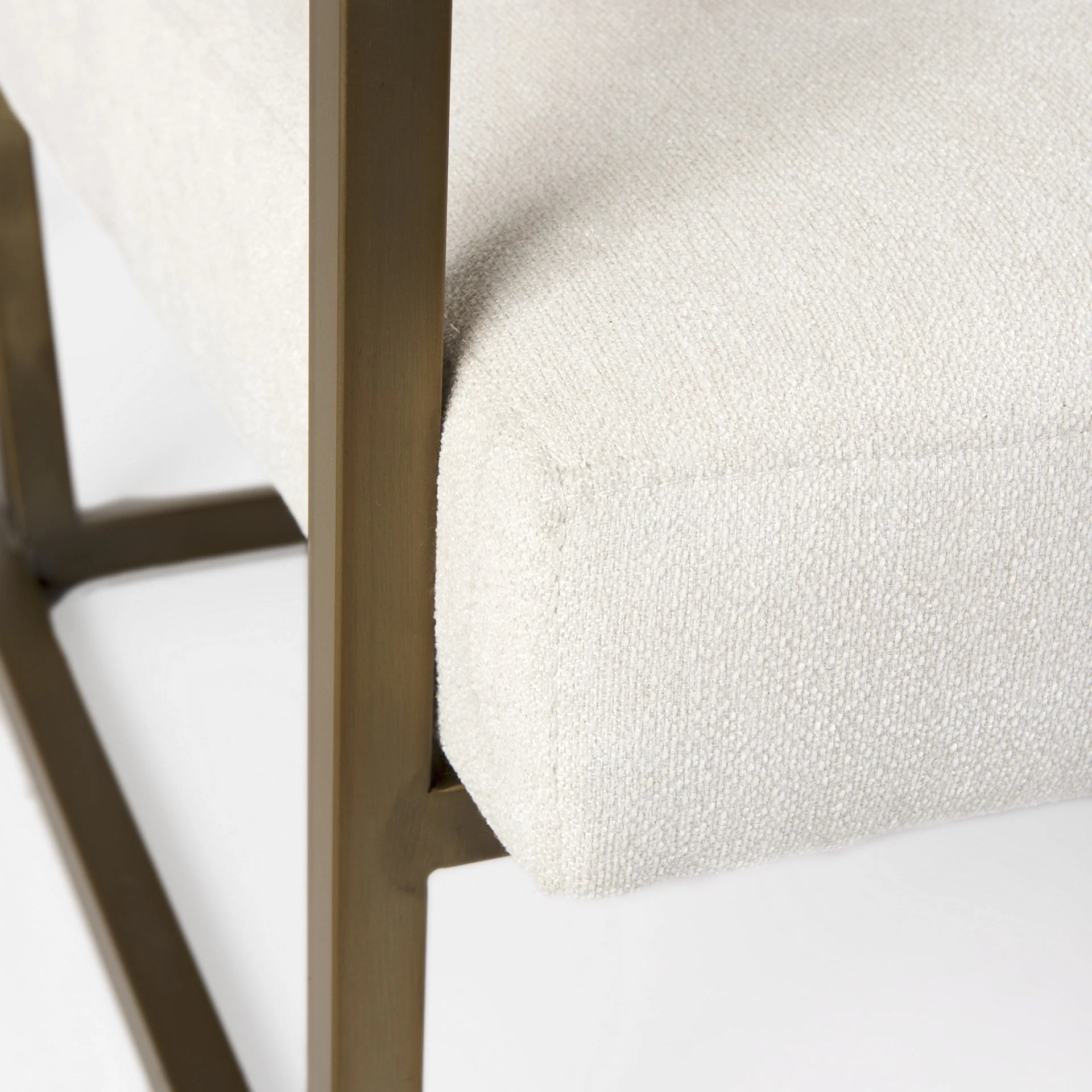Geo Modern Cream and Gold Accent or Side Chair By Homeroots - Image 8
