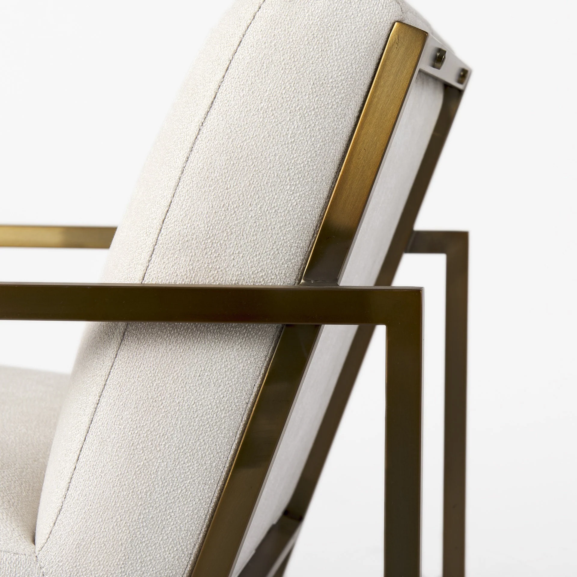 Geo Modern Cream and Gold Accent or Side Chair By Homeroots - Image 9