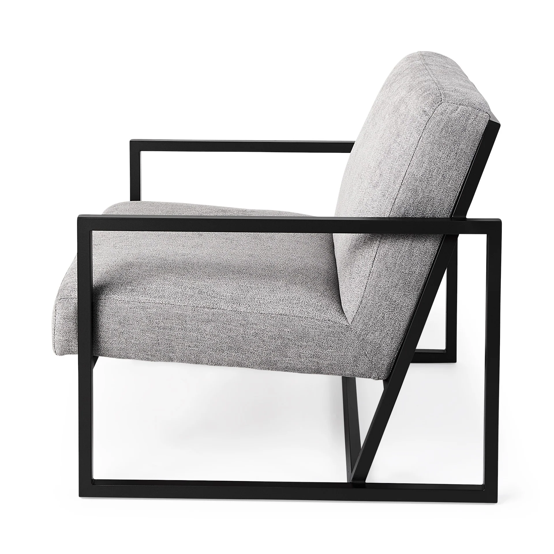Geo Modern Gray and Black Accent or Side Chair By Homeroots - Image 4