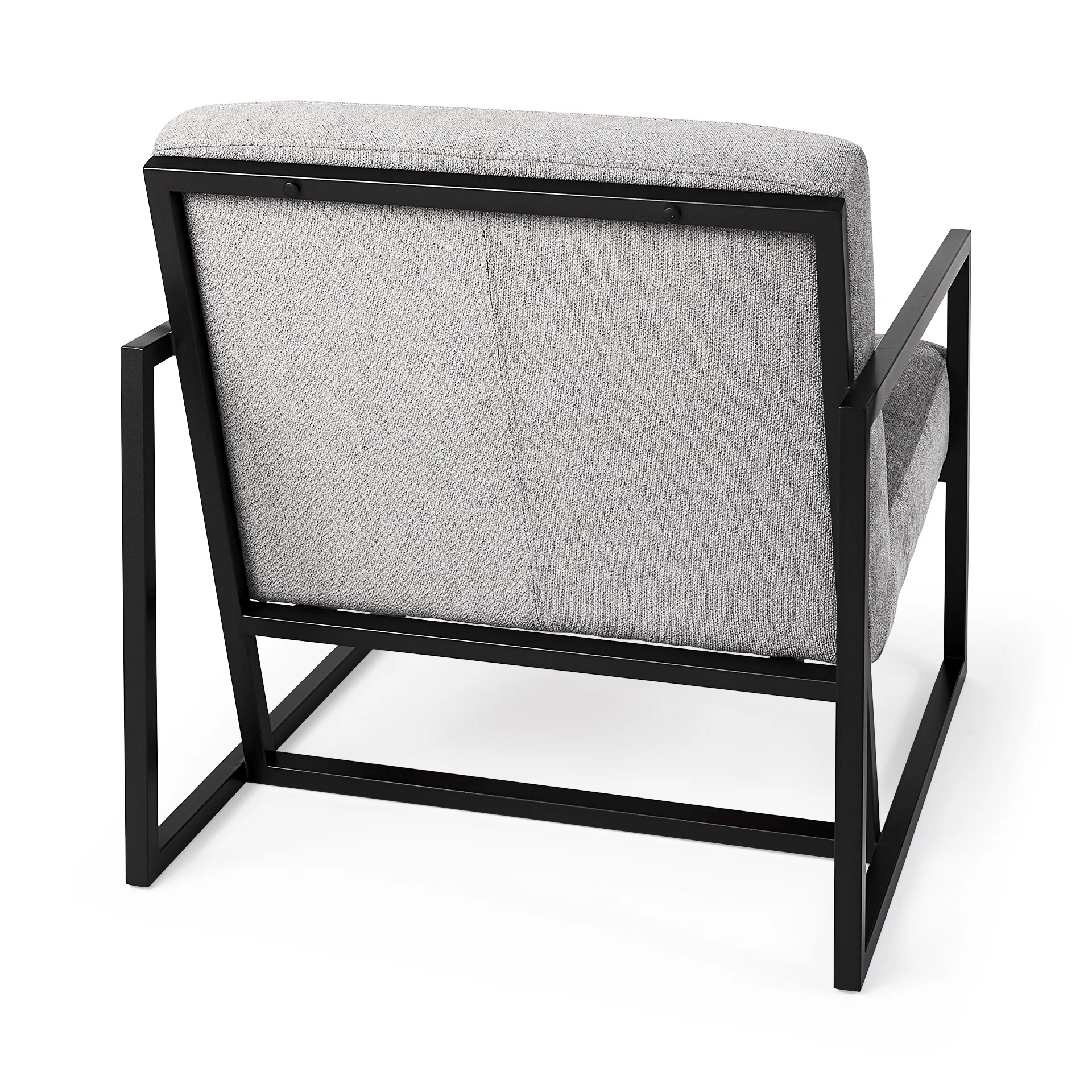 Geo Modern Gray and Black Accent or Side Chair By Homeroots - Image 6