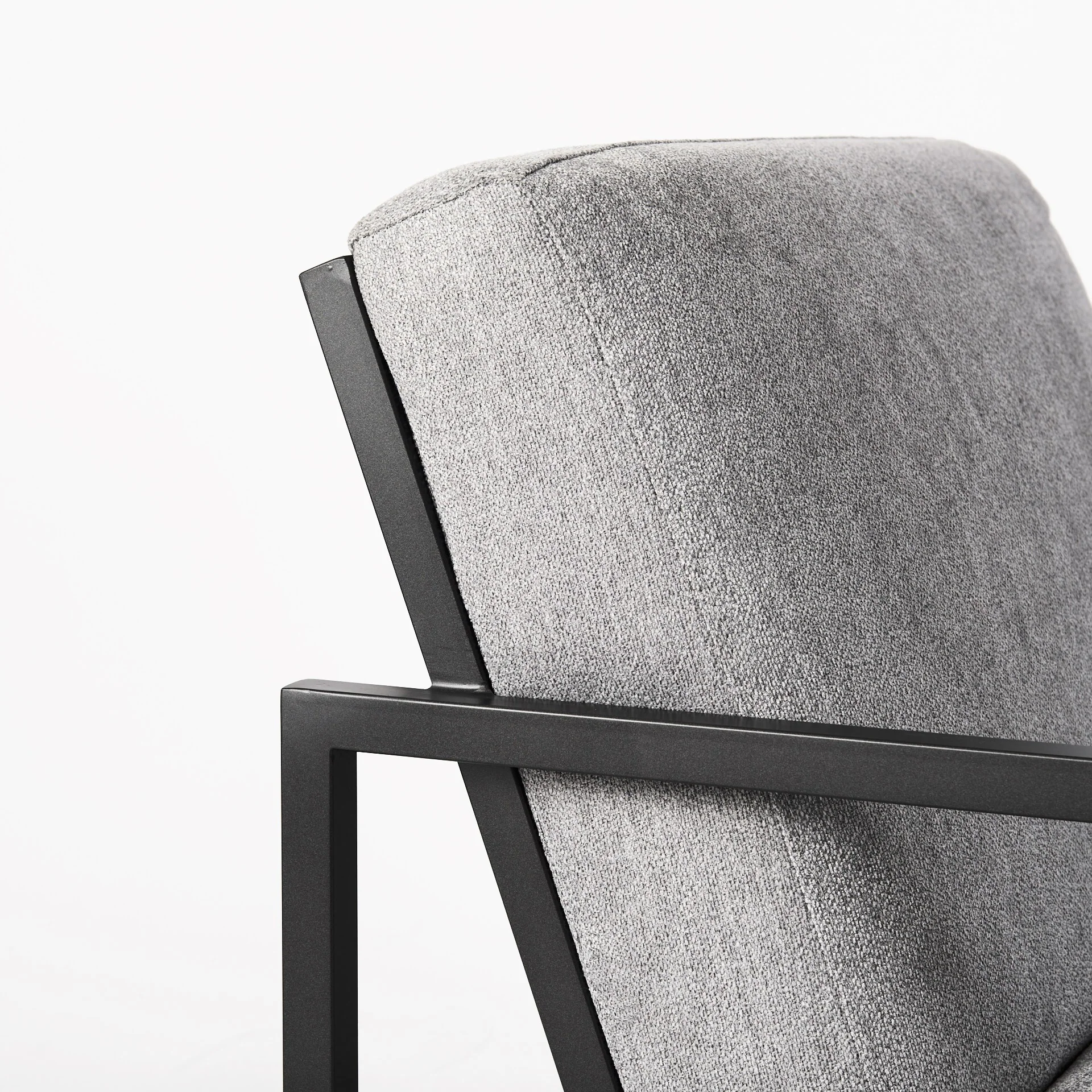 Geo Modern Gray and Black Accent or Side Chair By Homeroots - Image 7