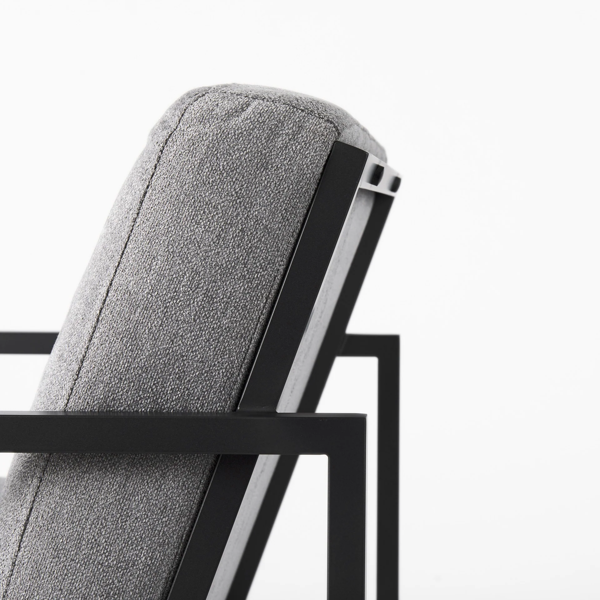 Geo Modern Gray and Black Accent or Side Chair By Homeroots - Image 9