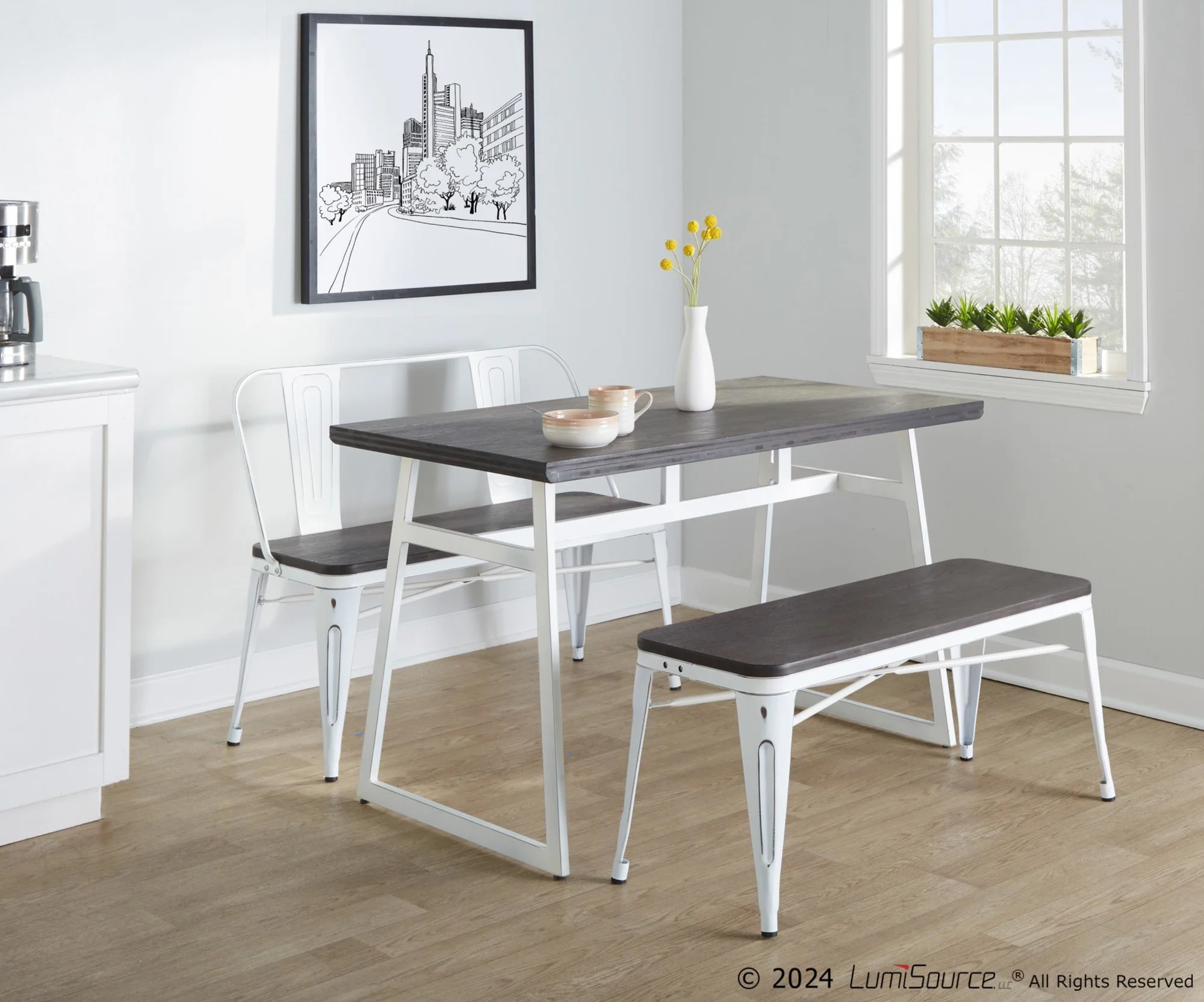 Geo-Oregon Dining Set - 3 Piece By LumiSource - DS3-GEOVWE+2OREGONVWE - Image 2