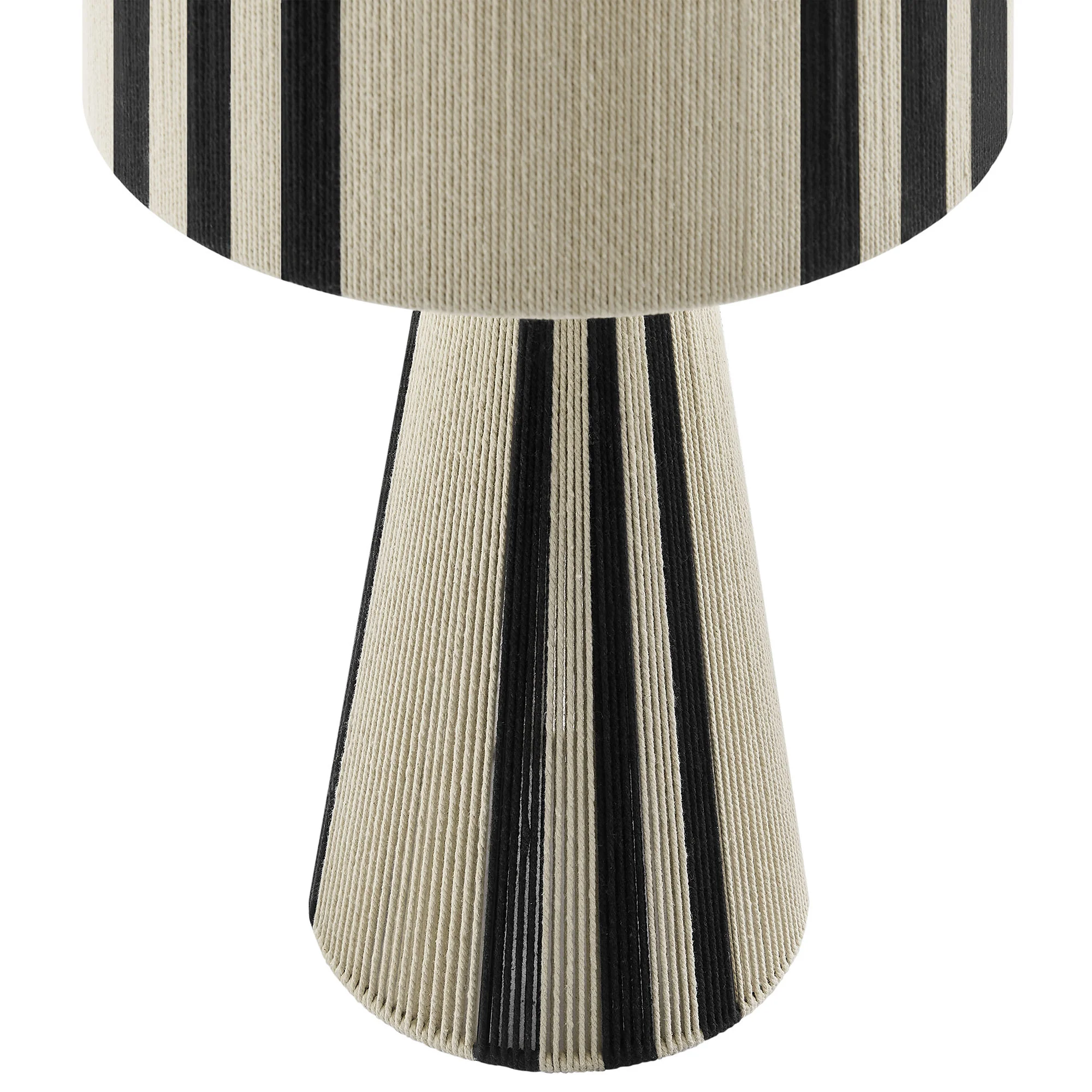 Gia Handwoven Cotton Thread Striped or Plain Table Lamp by Modway - Image 13