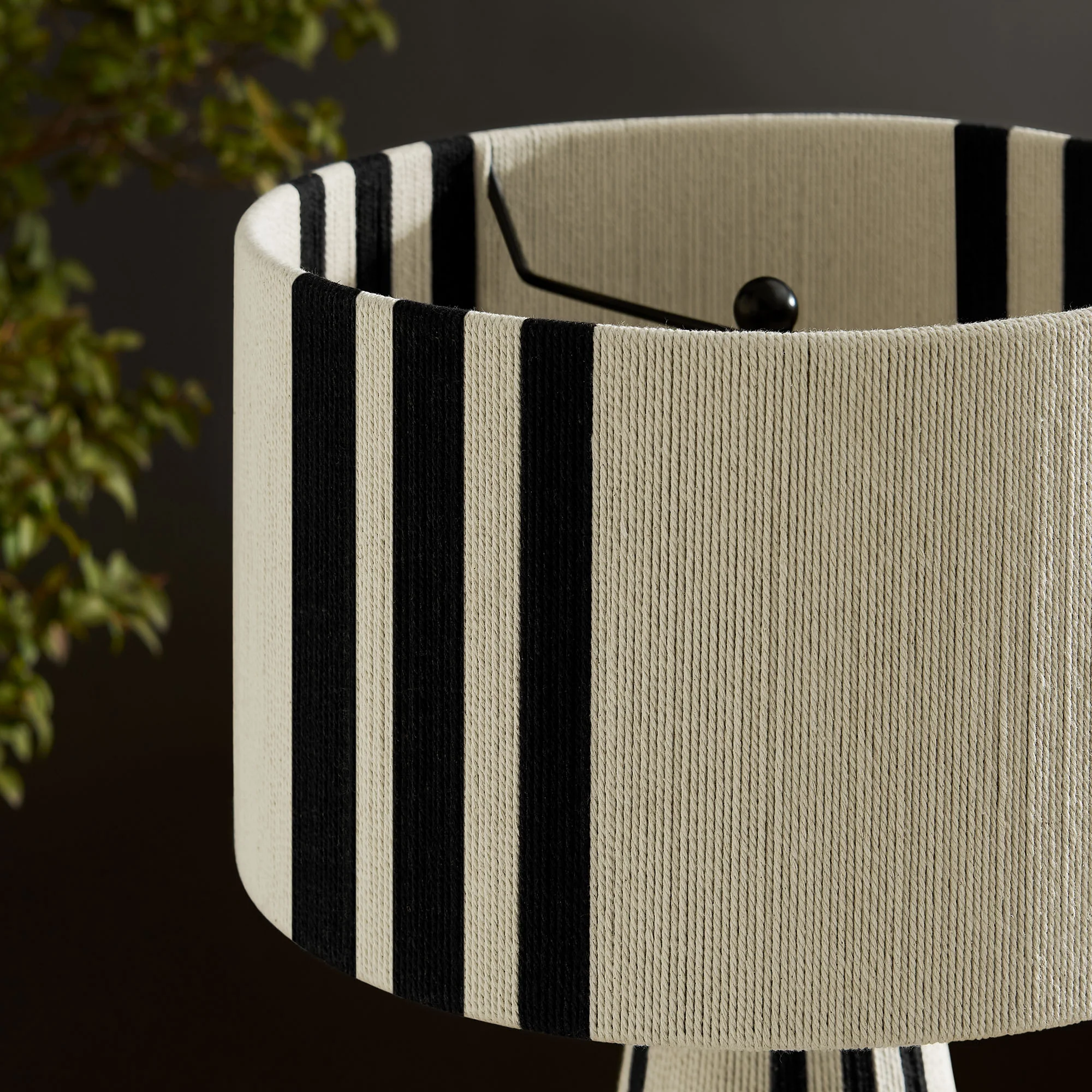 Gia Handwoven Cotton Thread Striped or Plain Table Lamp by Modway - Image 16