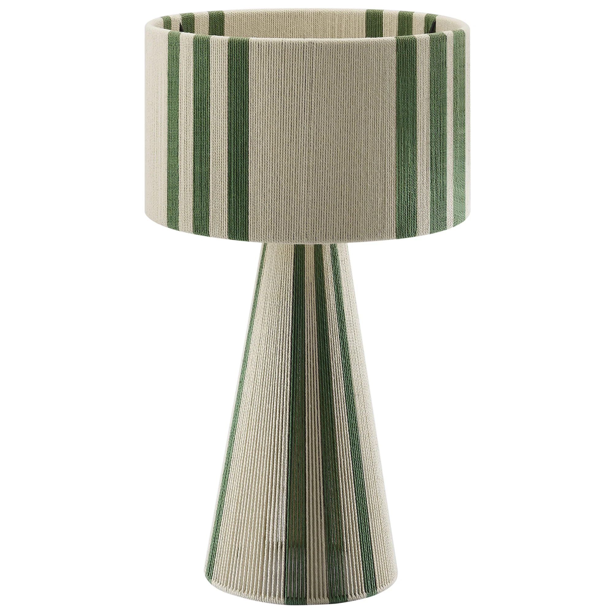 Gia Handwoven Cotton Thread Striped or Plain Table Lamp by Modway - Image 2
