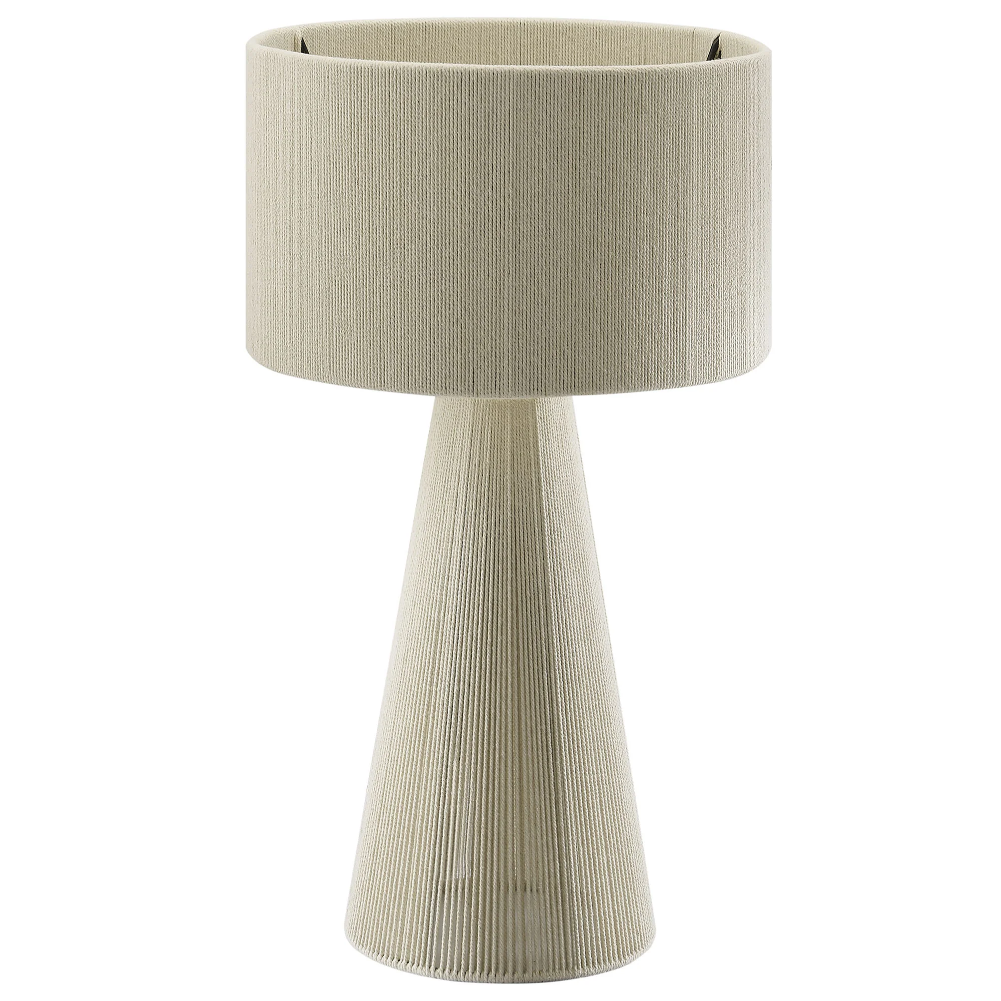Gia Handwoven Cotton Thread Striped or Plain Table Lamp by Modway - Image 21