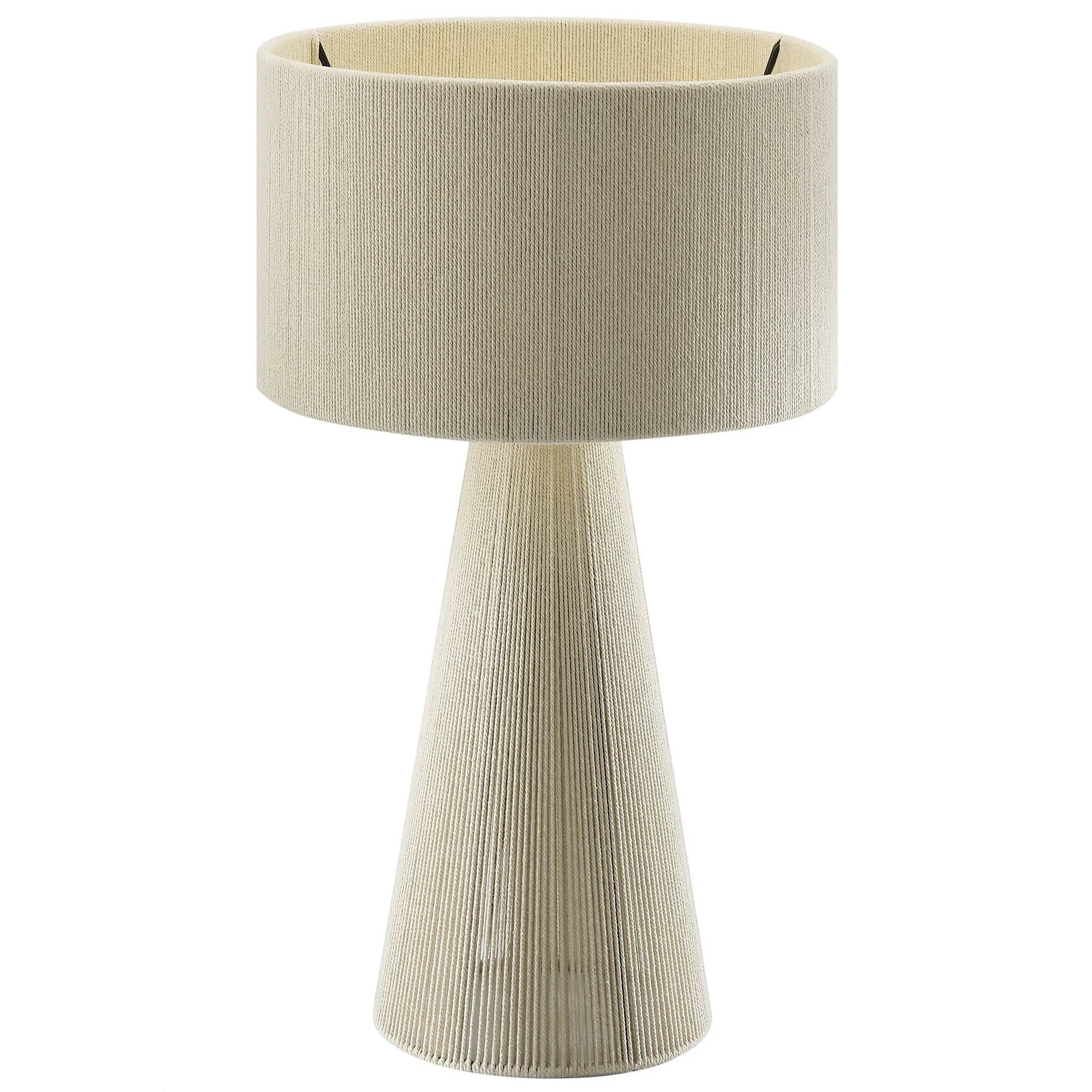 Gia Handwoven Cotton Thread Striped or Plain Table Lamp by Modway - Image 22