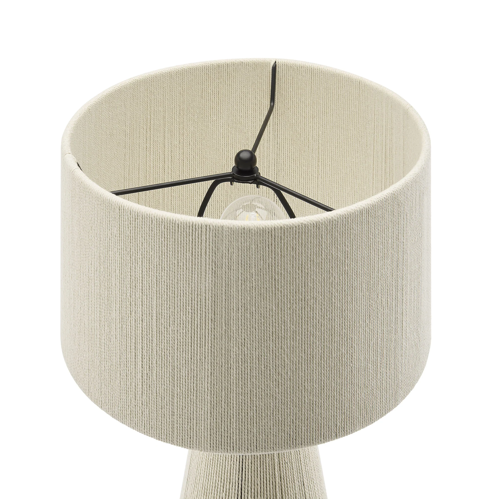 Gia Handwoven Cotton Thread Striped or Plain Table Lamp by Modway - Image 24