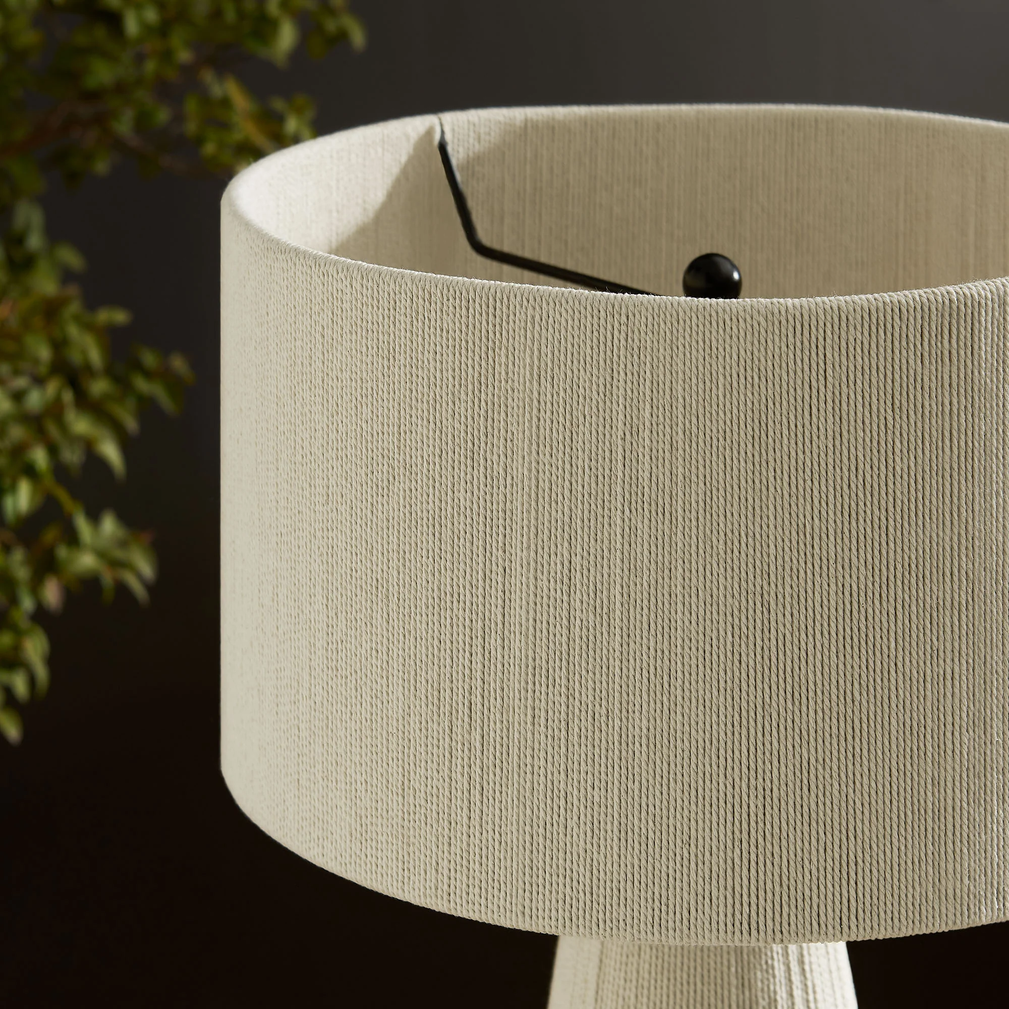 Gia Handwoven Cotton Thread Striped or Plain Table Lamp by Modway - Image 26