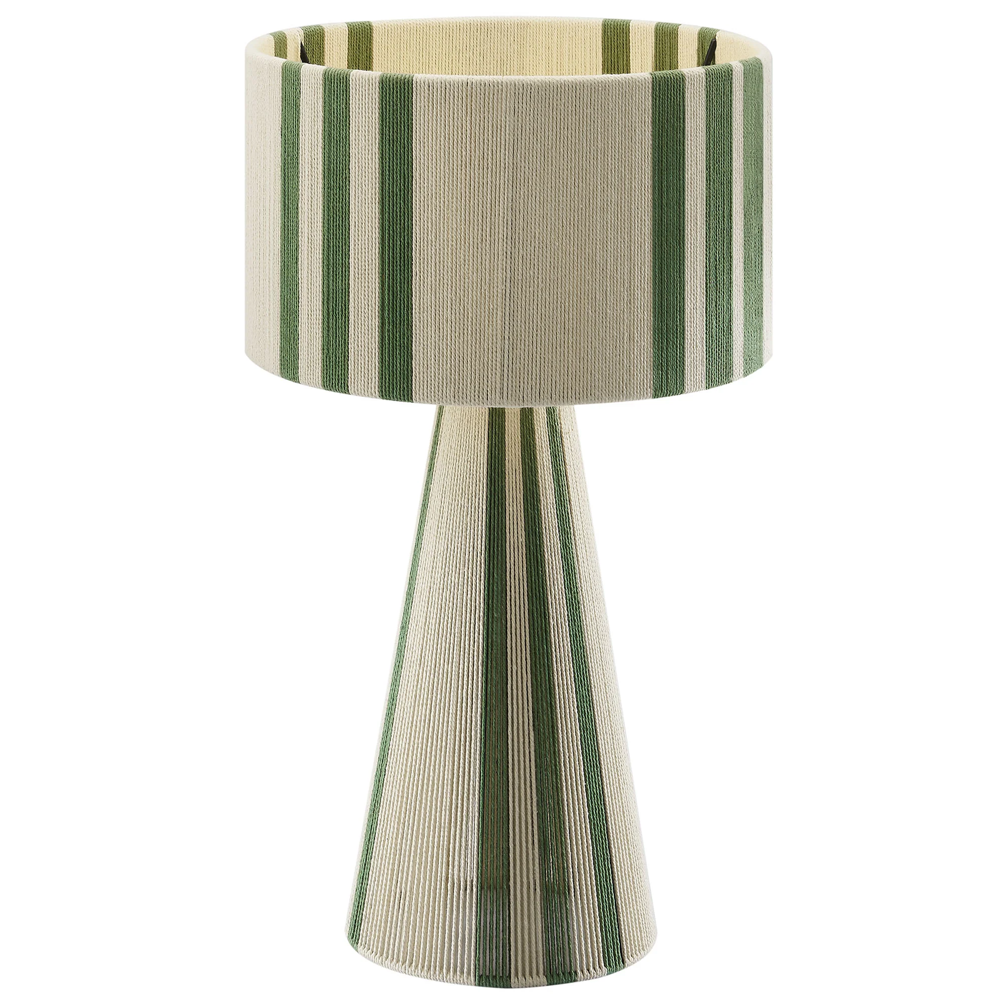 Gia Handwoven Cotton Thread Striped or Plain Table Lamp by Modway - Image 3
