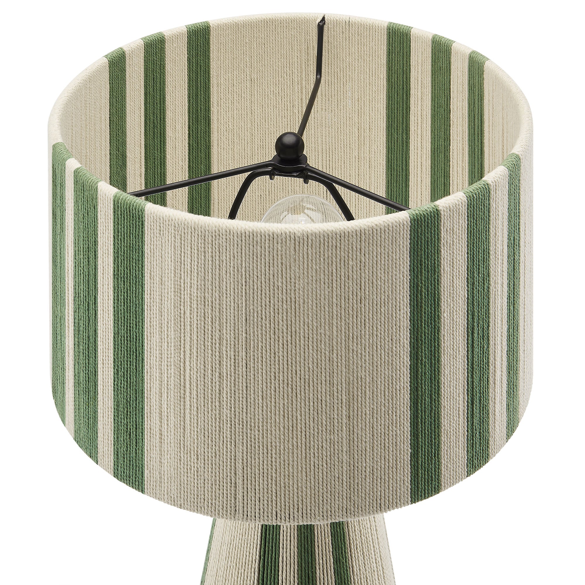 Gia Handwoven Cotton Thread Striped or Plain Table Lamp by Modway - Image 5