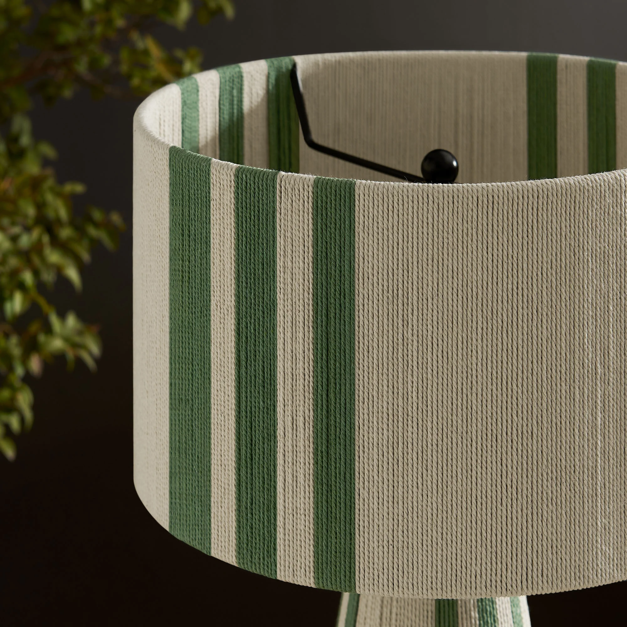 Gia Handwoven Cotton Thread Striped or Plain Table Lamp by Modway - Image 7