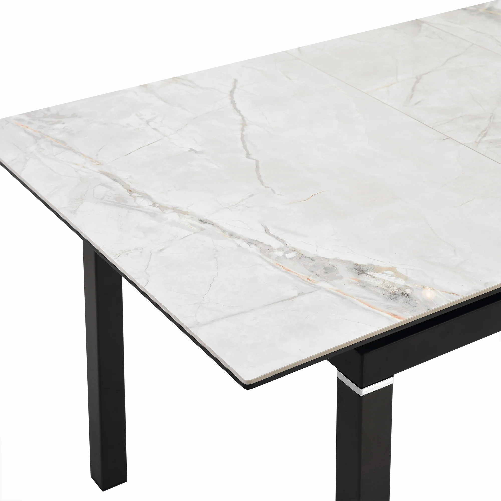 Giana Extendable Dining Table in Stone and Metal By Armen Living - Image 10