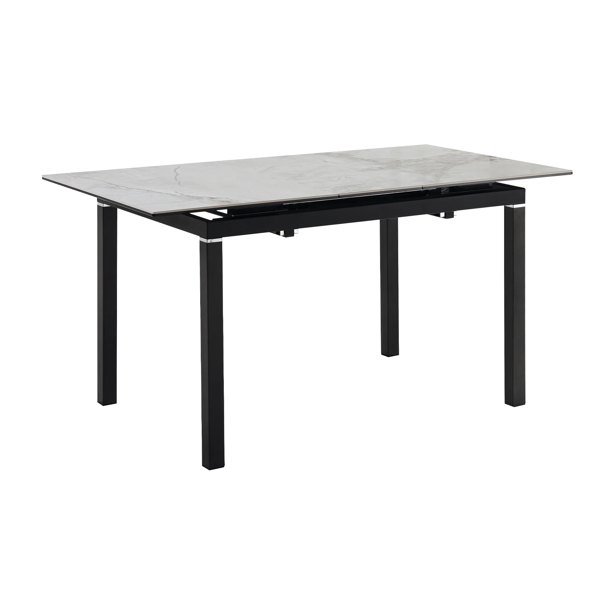 Giana Extendable Dining Table in Stone and Metal By Armen Living - Image 3