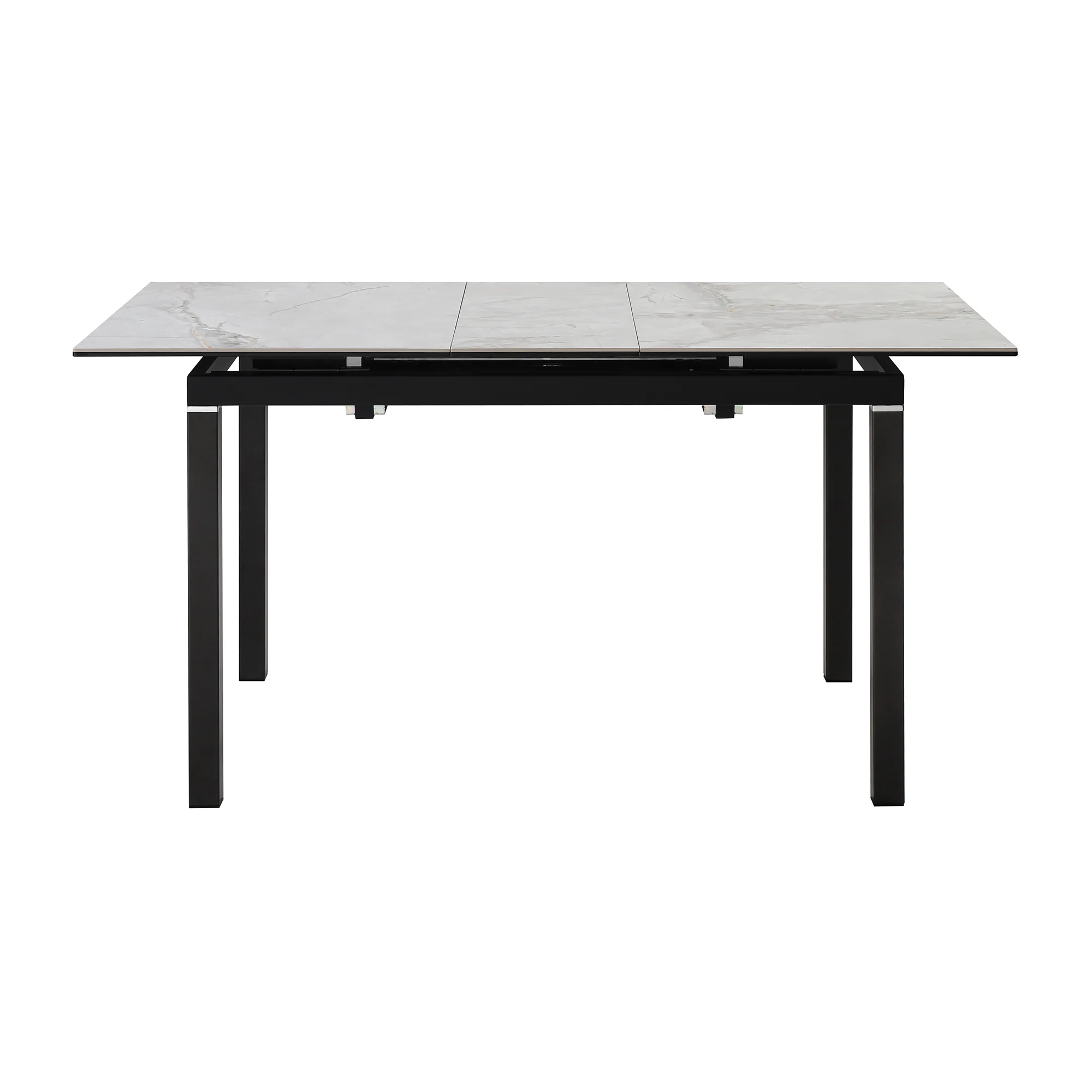 Giana Extendable Dining Table in Stone and Metal By Armen Living - Image 4