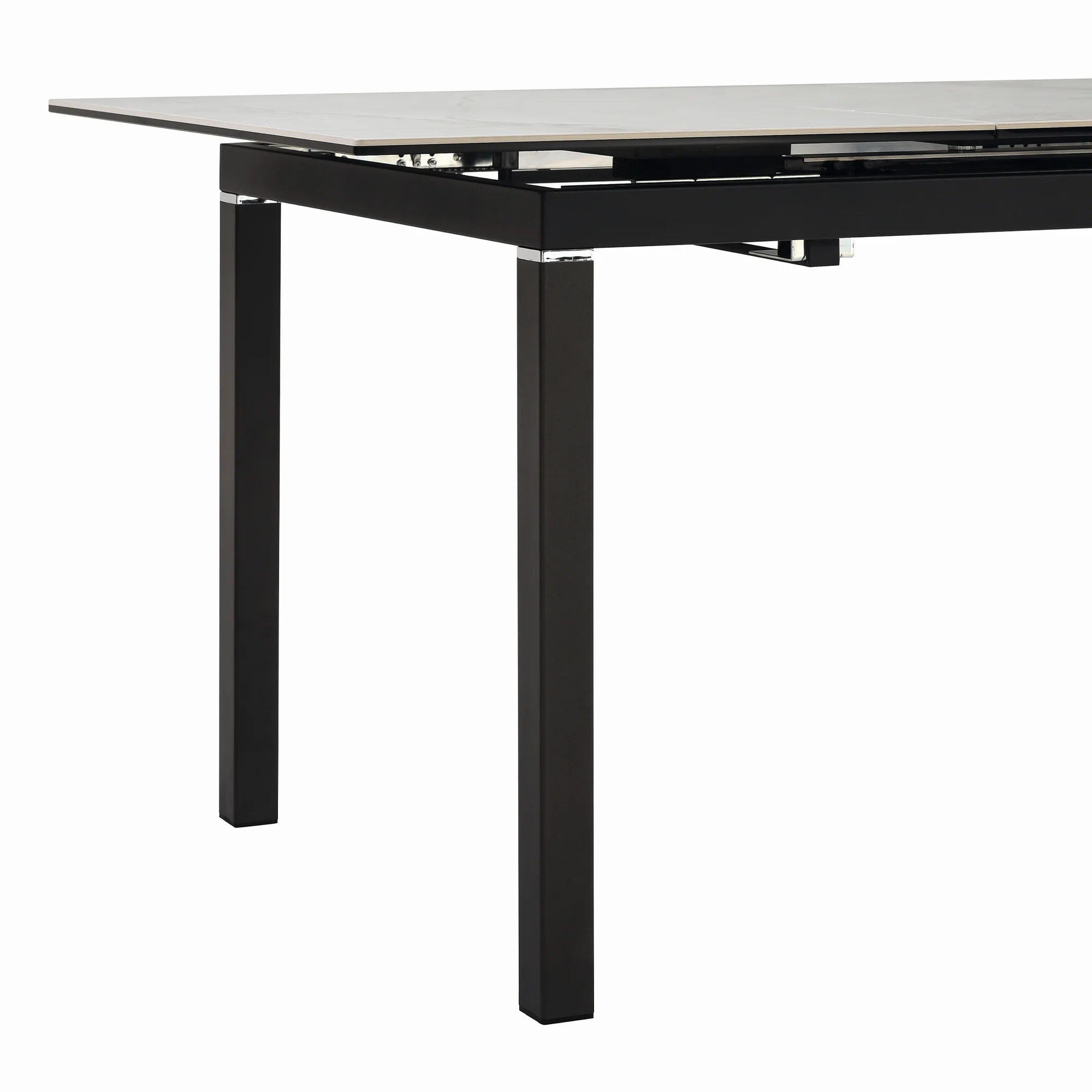 Giana Extendable Dining Table in Stone and Metal By Armen Living - Image 6