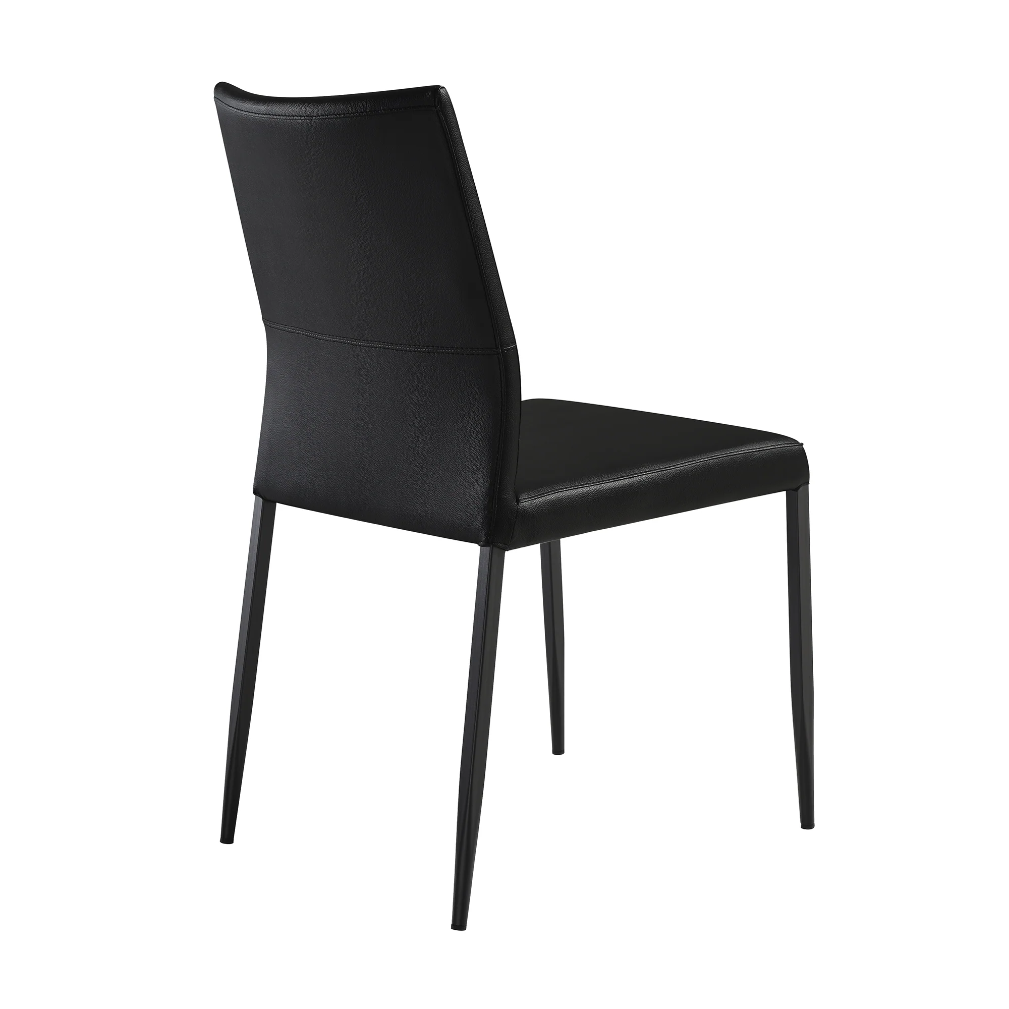 Giana Kash 5 Piece Extendable Dining Set with Black Faux Leather Chairs By Armen Living - Image 4