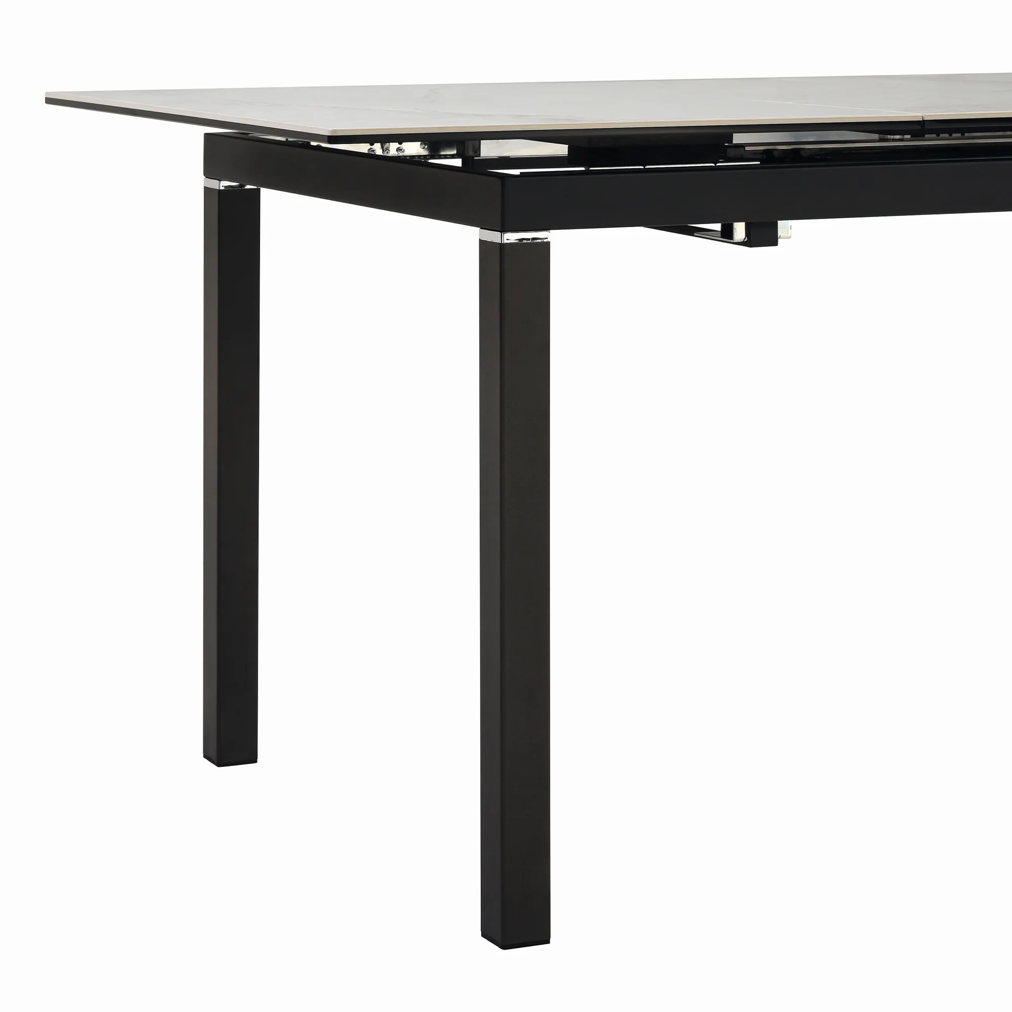 Giana Kash 7 Piece Extendable Dining Set with Black Faux Leather Chairs By Armen Living - Image 31