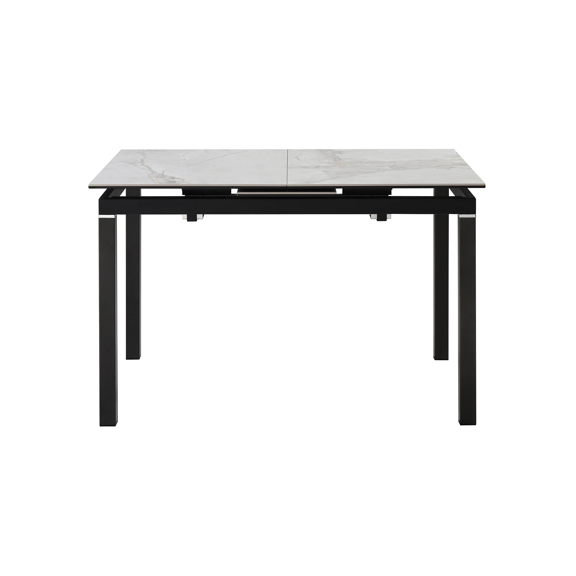Giana Kash 7 Piece Extendable Dining Set with Black Faux Leather Chairs By Armen Living - Image 6