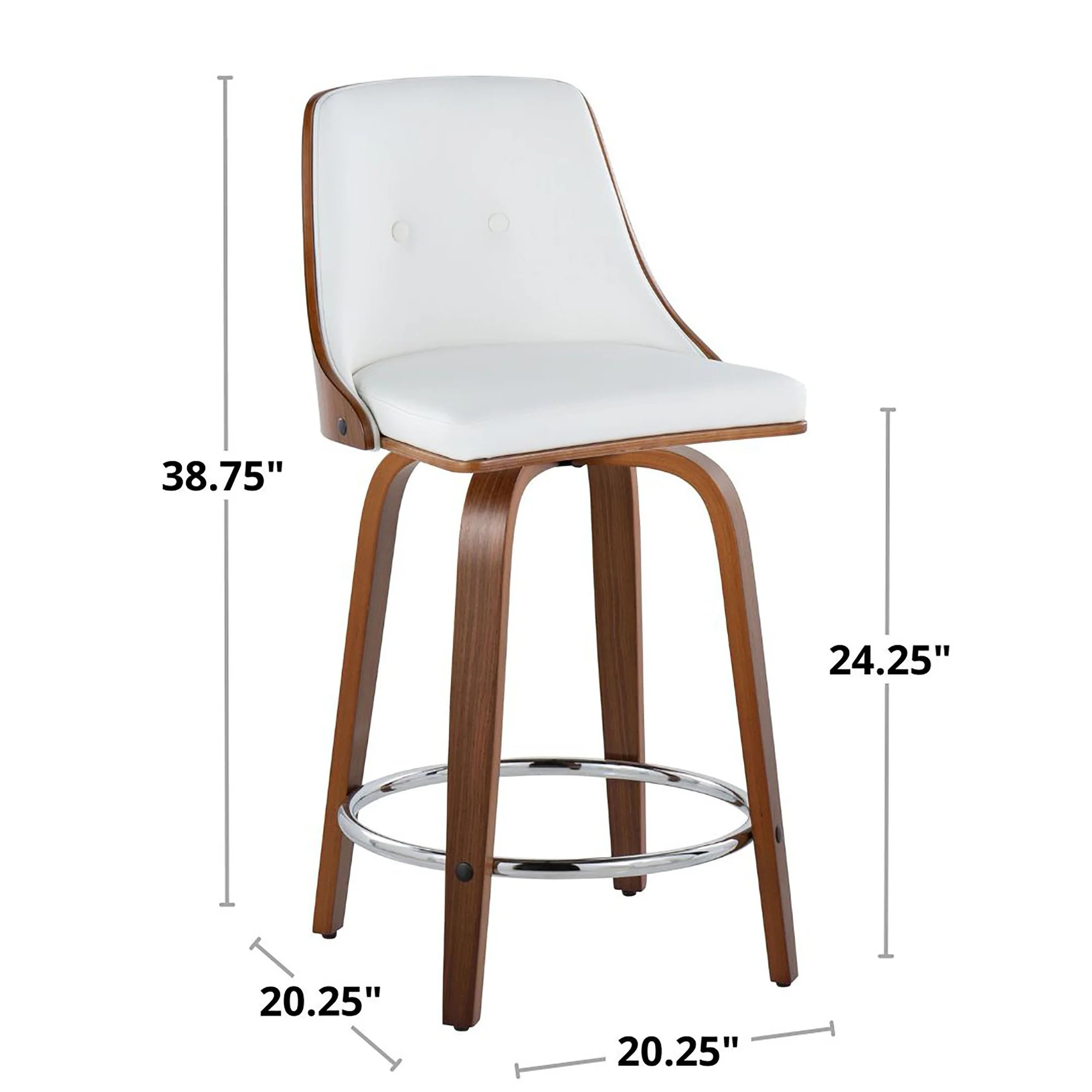 Gianna 24" Fixed-Height Counter Stool - Set of 2 By LumiSource - Image 8