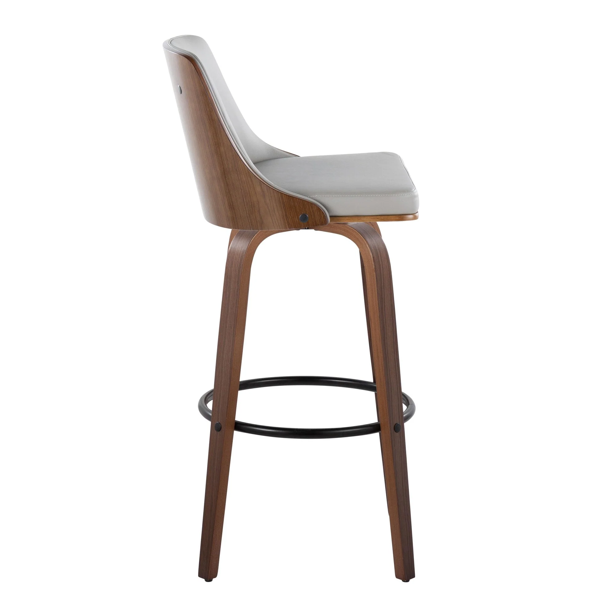 Gianna Fixed-Height Barstool - Set of 2 Gray By LumiSource - B30-GNNPU-GRTZQ2 WLWLLGY2 - Image 6