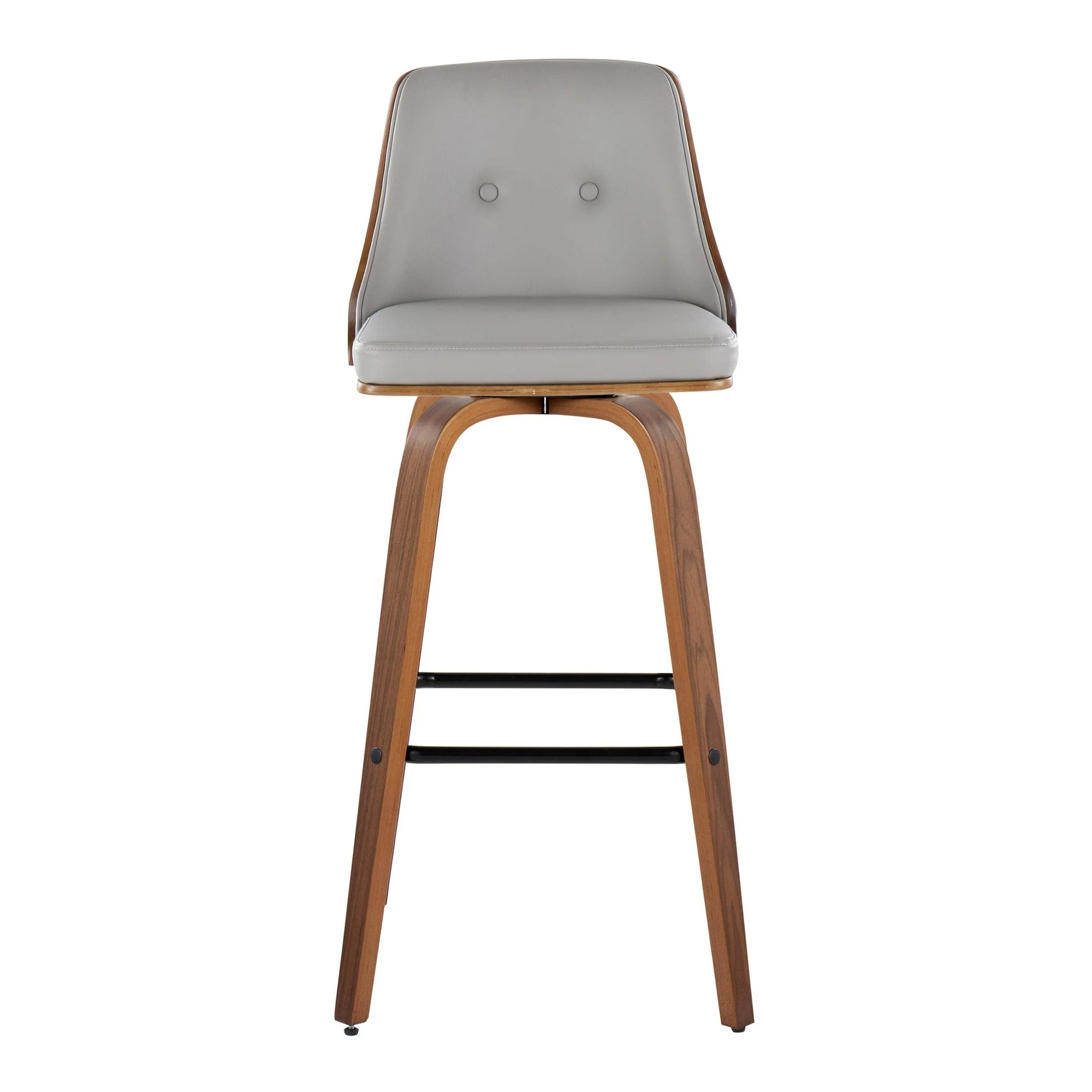 Gianna Fixed-Height Barstool - Set of 2 Gray By LumiSource - B30-GNNPU-GRTZX2 WLWLLGY2 - Image 3