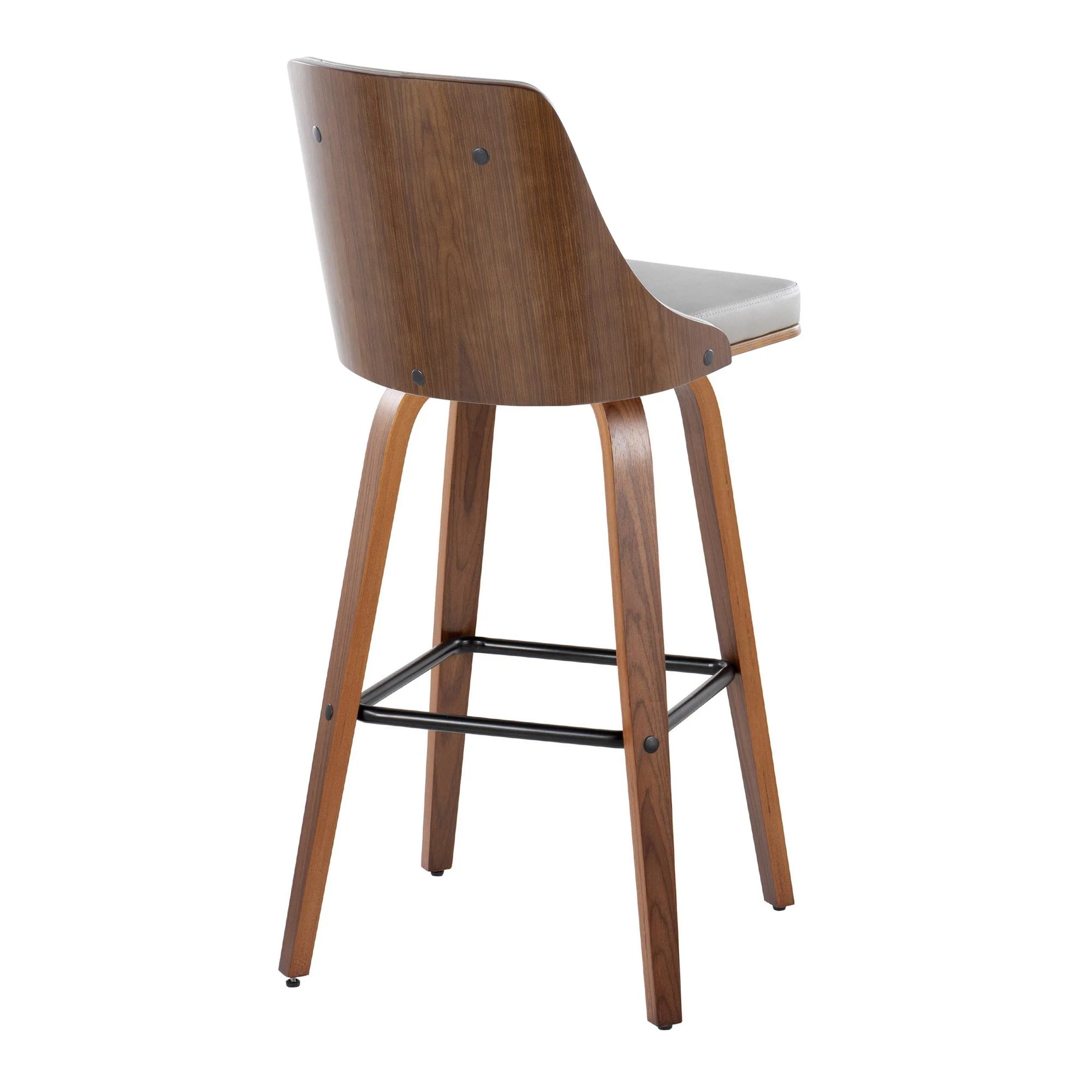 Gianna Fixed-Height Barstool - Set of 2 Gray By LumiSource - B30-GNNPU-GRTZX2 WLWLLGY2 - Image 8