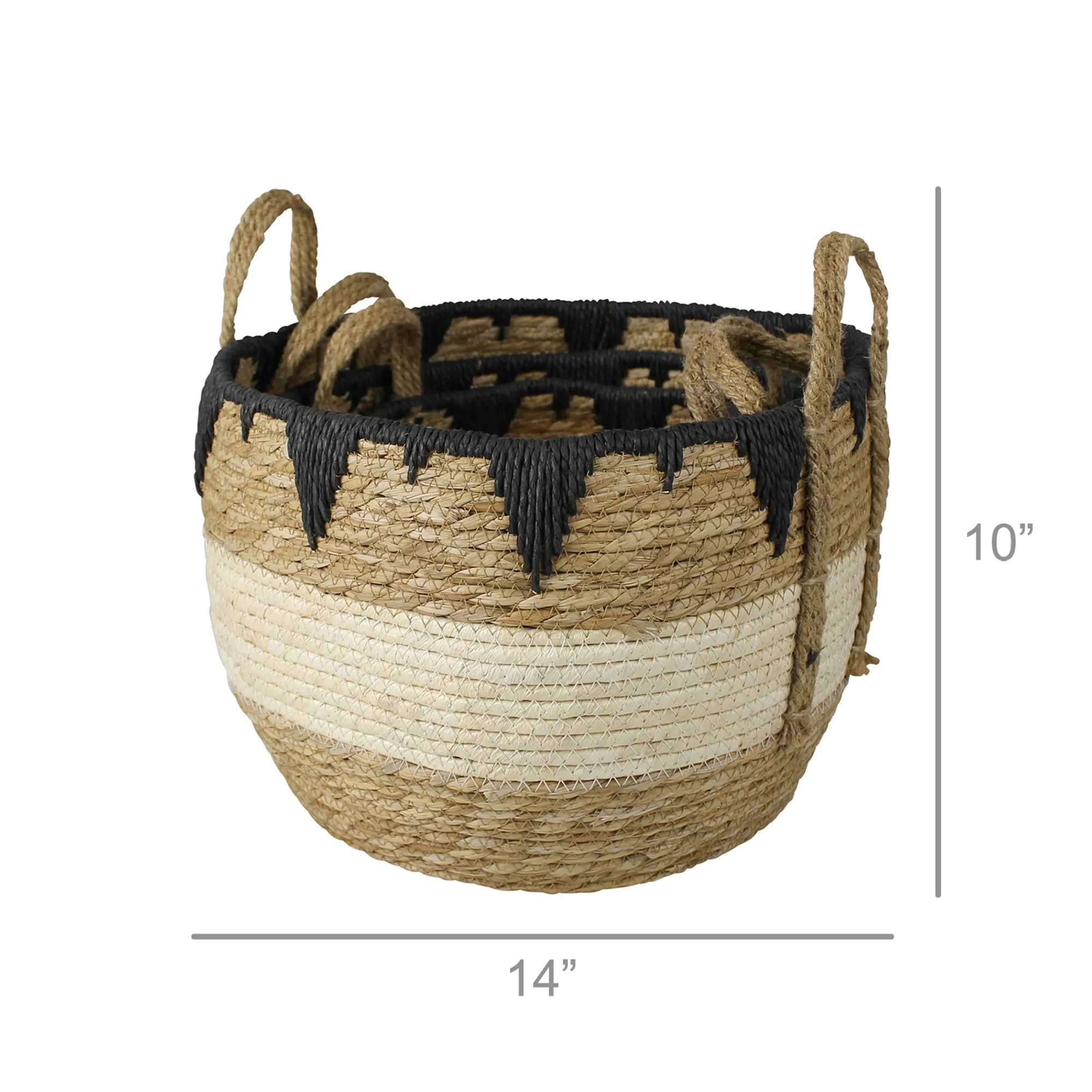 Gideon Baskets, Tribal Rim, Set of 3 By HomArt - Image 6