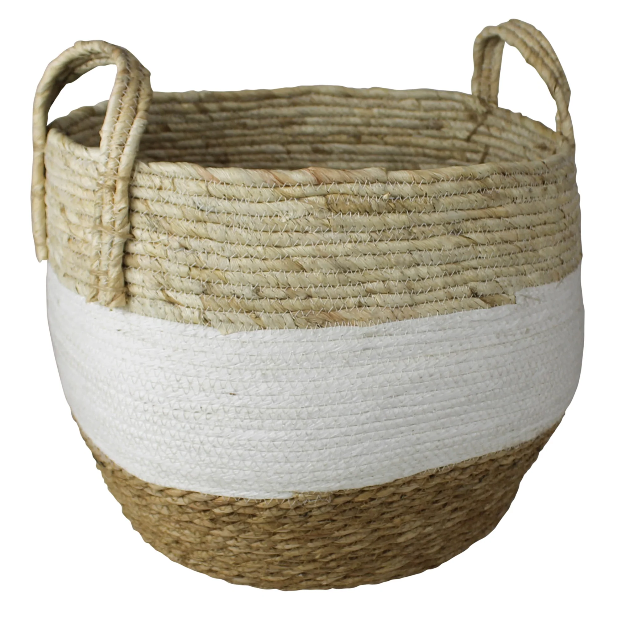Gideon Grass and Cotton Baskets - Set/2 By HomArt - Image 4