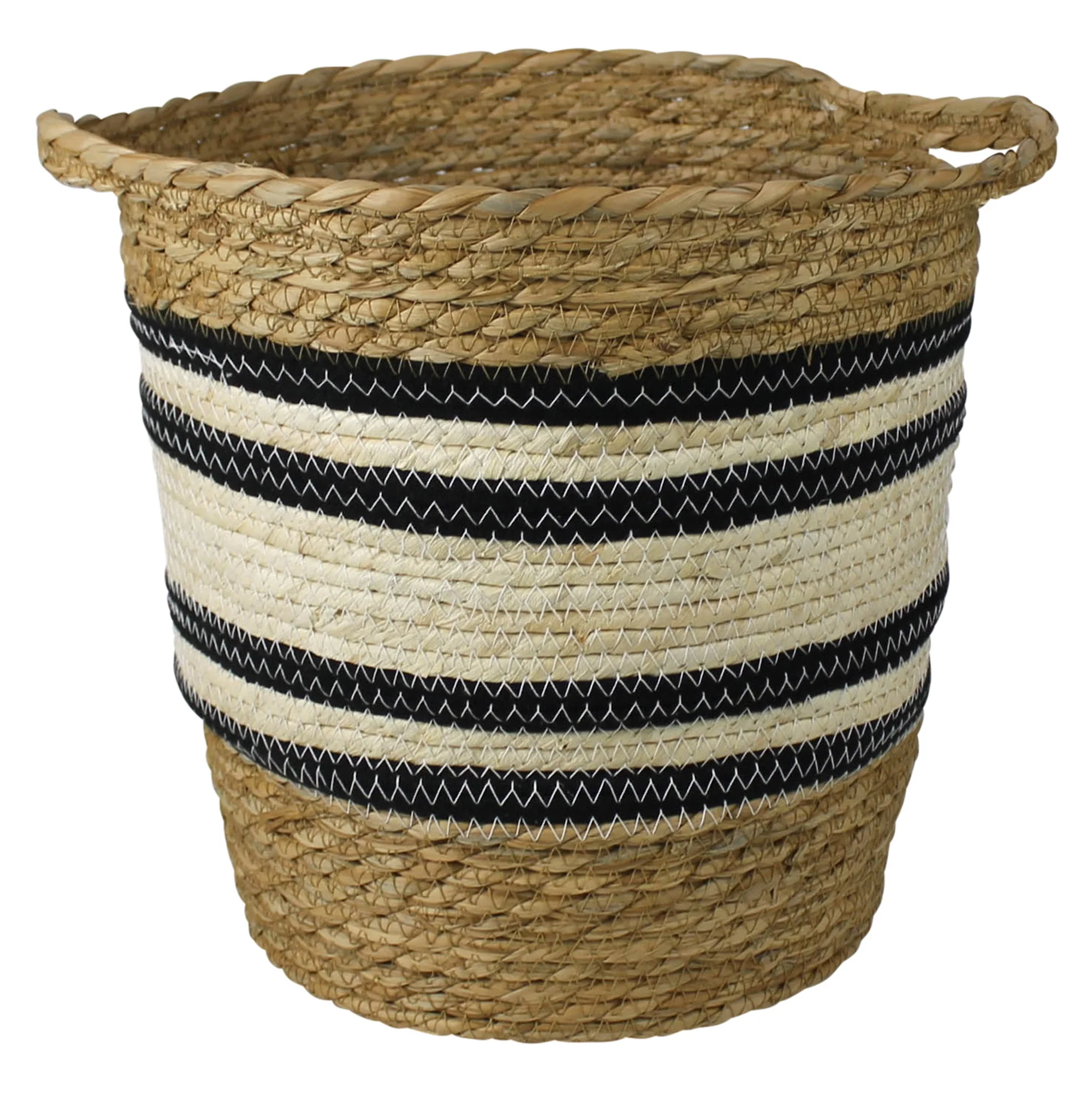 Gideon Striped Baskets with Handles - Set/3, Lrg By HomArt - Image 3