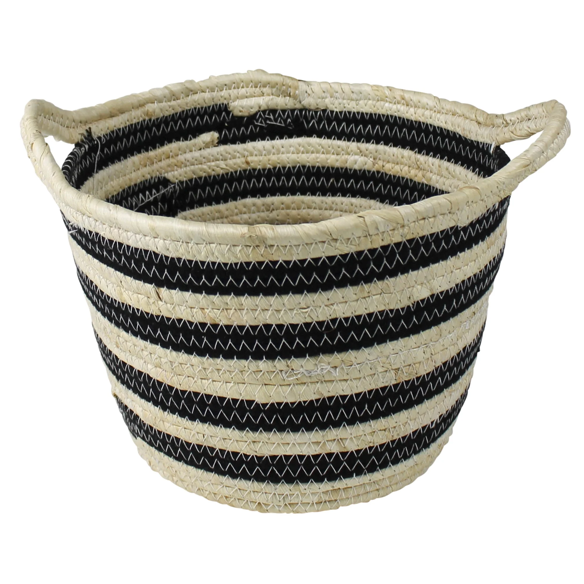 Gideon Striped Baskets with Handles - Set/3, Sm By HomArt - Image 3