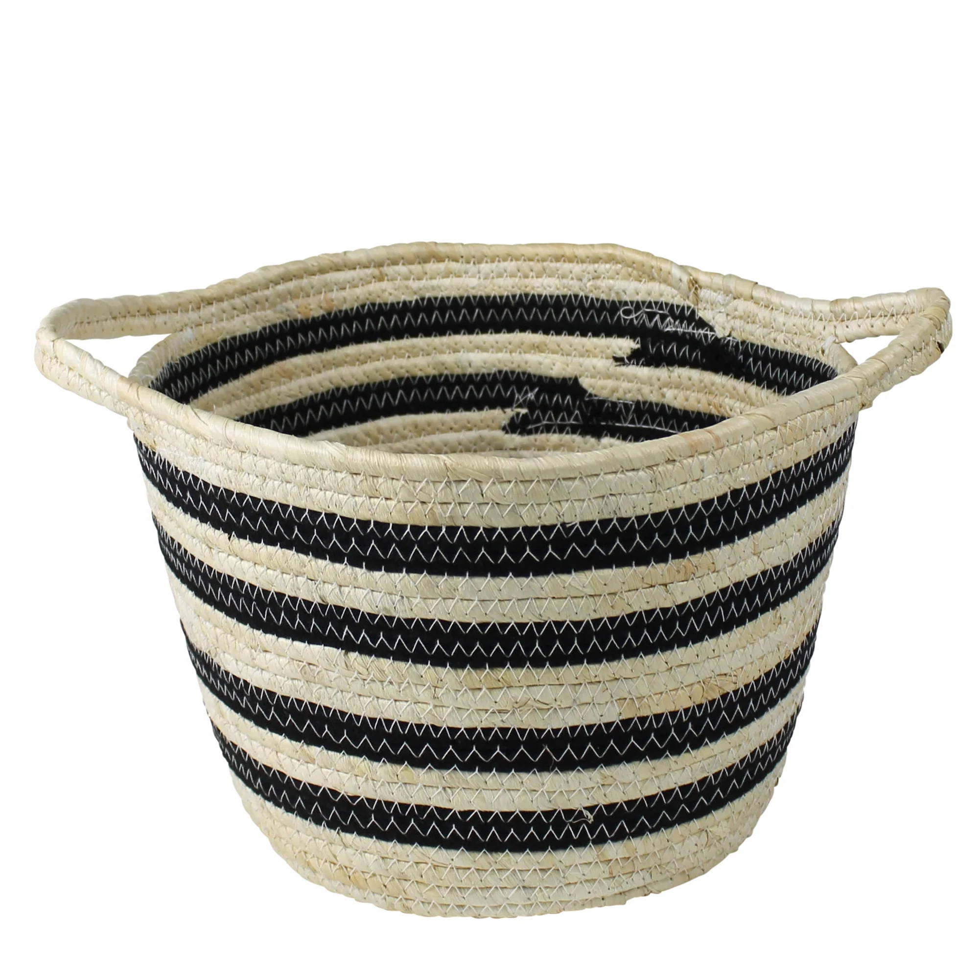 Gideon Striped Baskets with Handles - Set/3, Sm By HomArt - Image 4