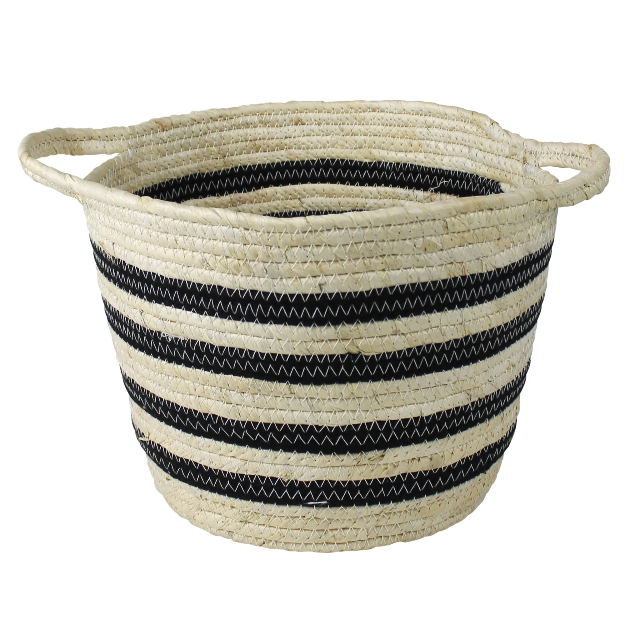 Gideon Striped Baskets with Handles - Set/3, Sm By HomArt - Image 5