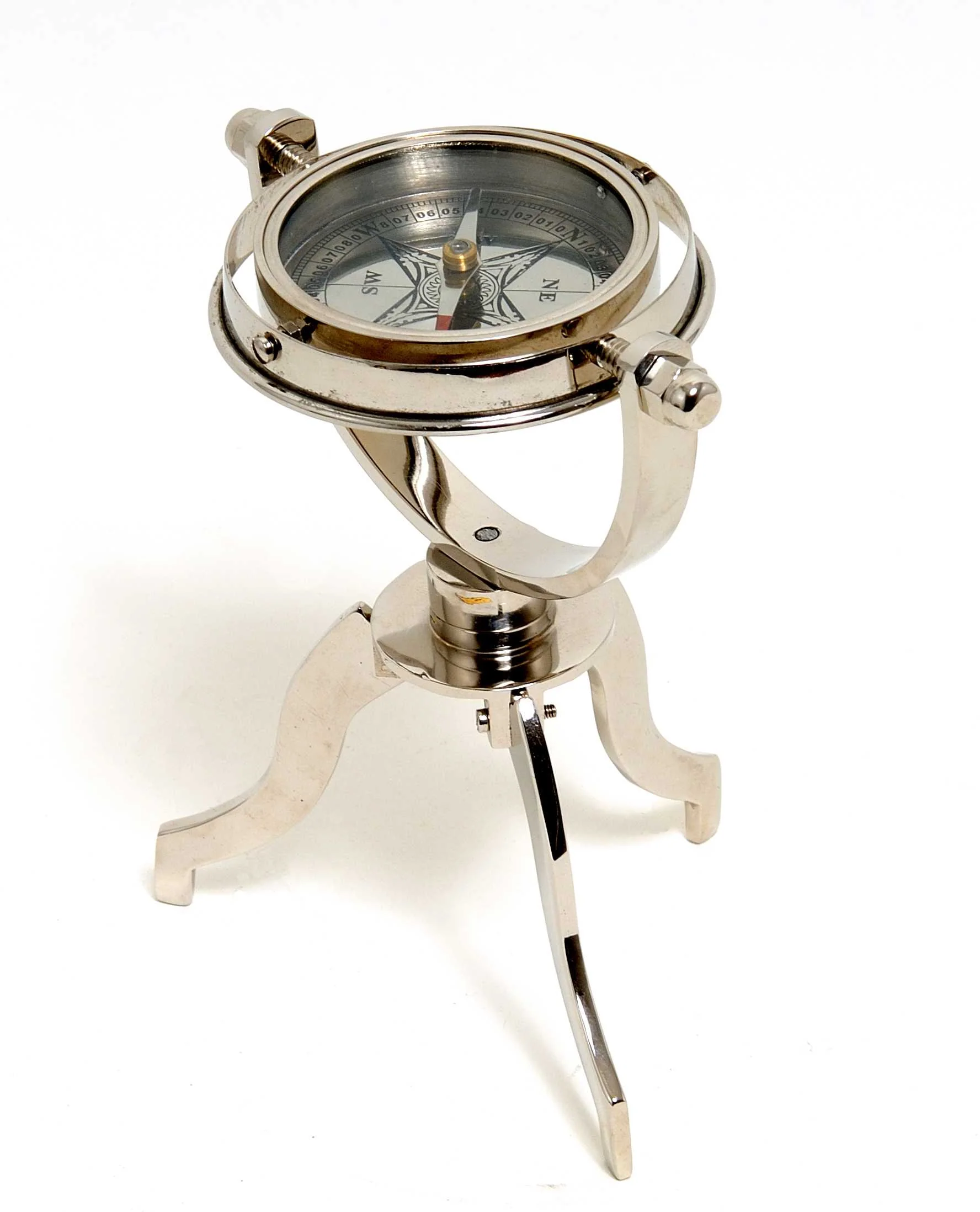 Gimbaled Compass on Tristand By Homeroots - Image 2