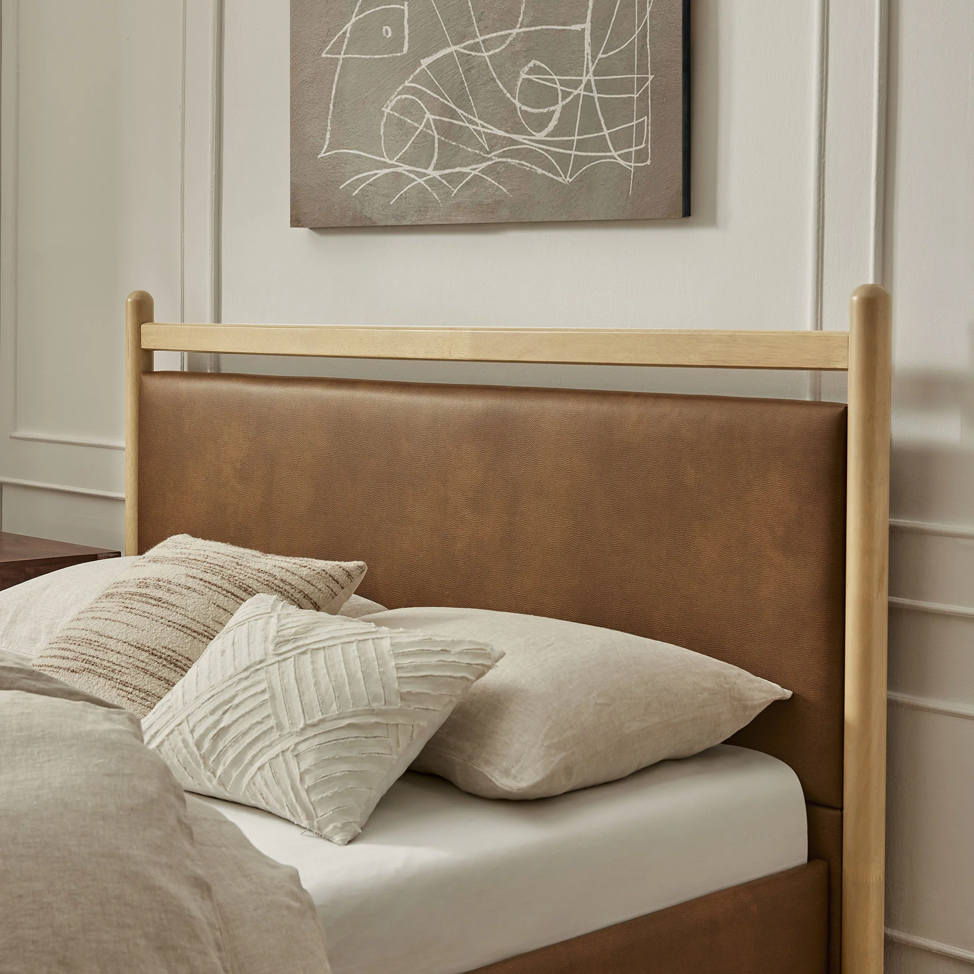 Ginny Full Size Vegan Leather Platform Bed Frame by Modway - Image 6