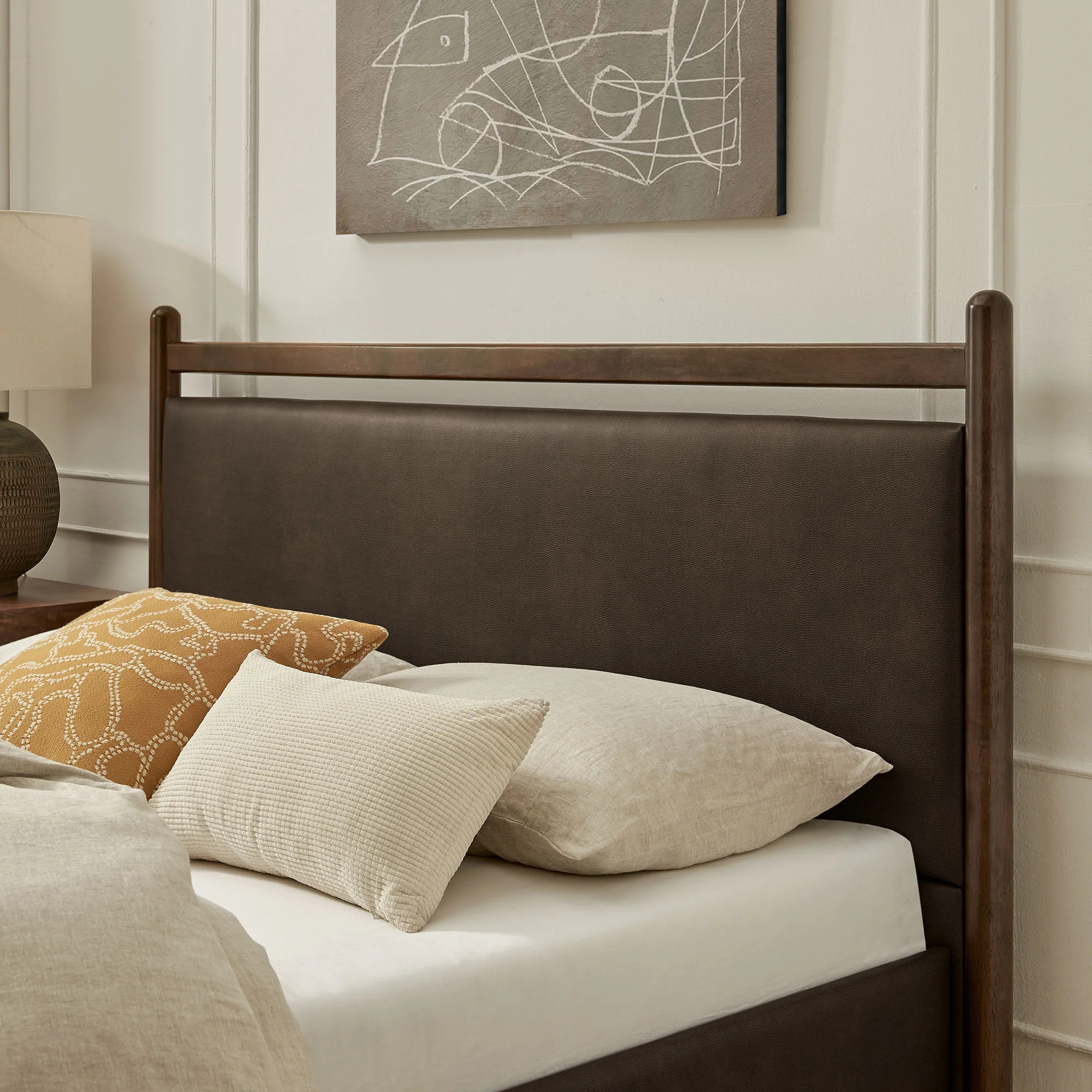 Ginny King Size Vegan Leather Platform Bed Frame by Modway - Image 16