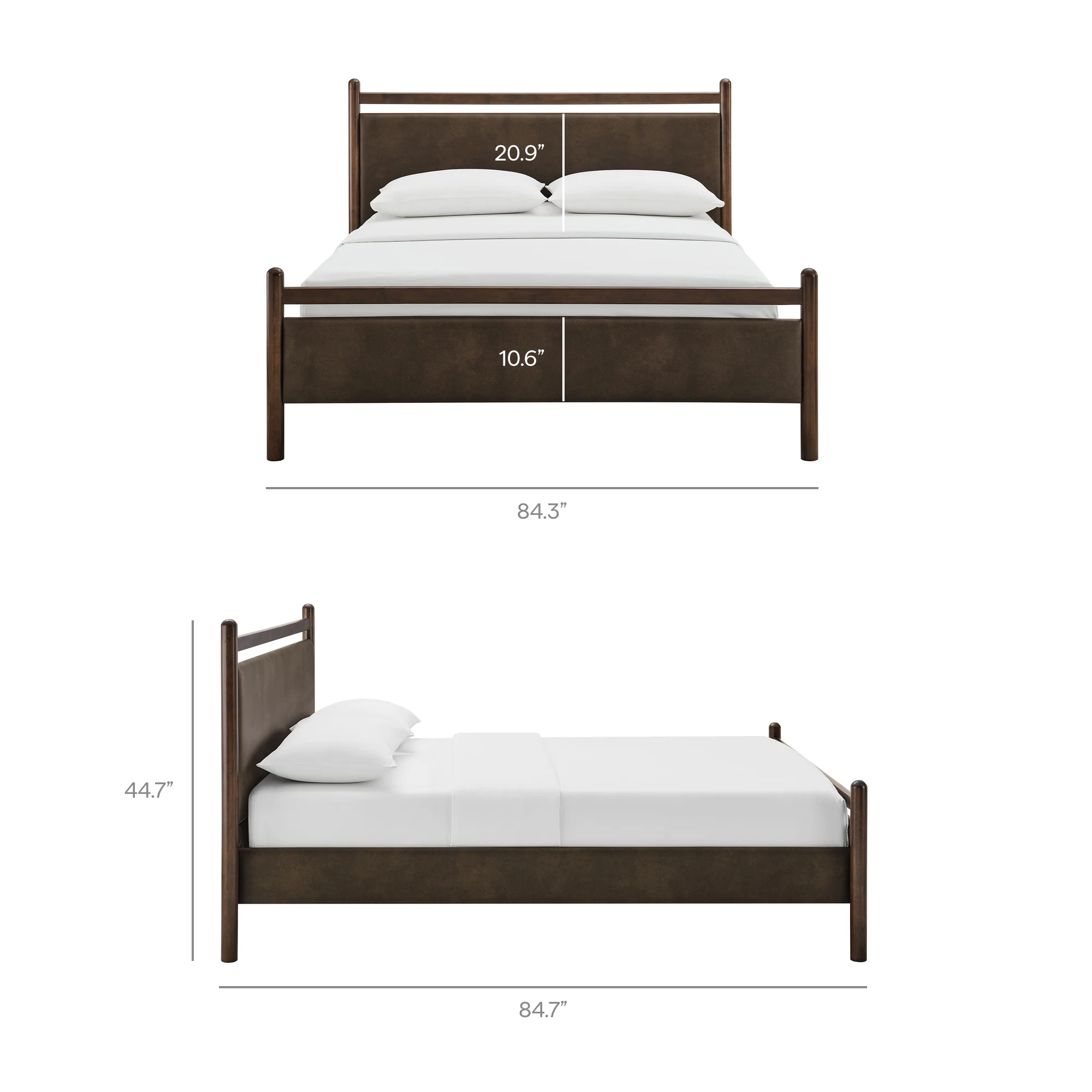Ginny King Size Vegan Leather Platform Bed Frame by Modway - Image 19