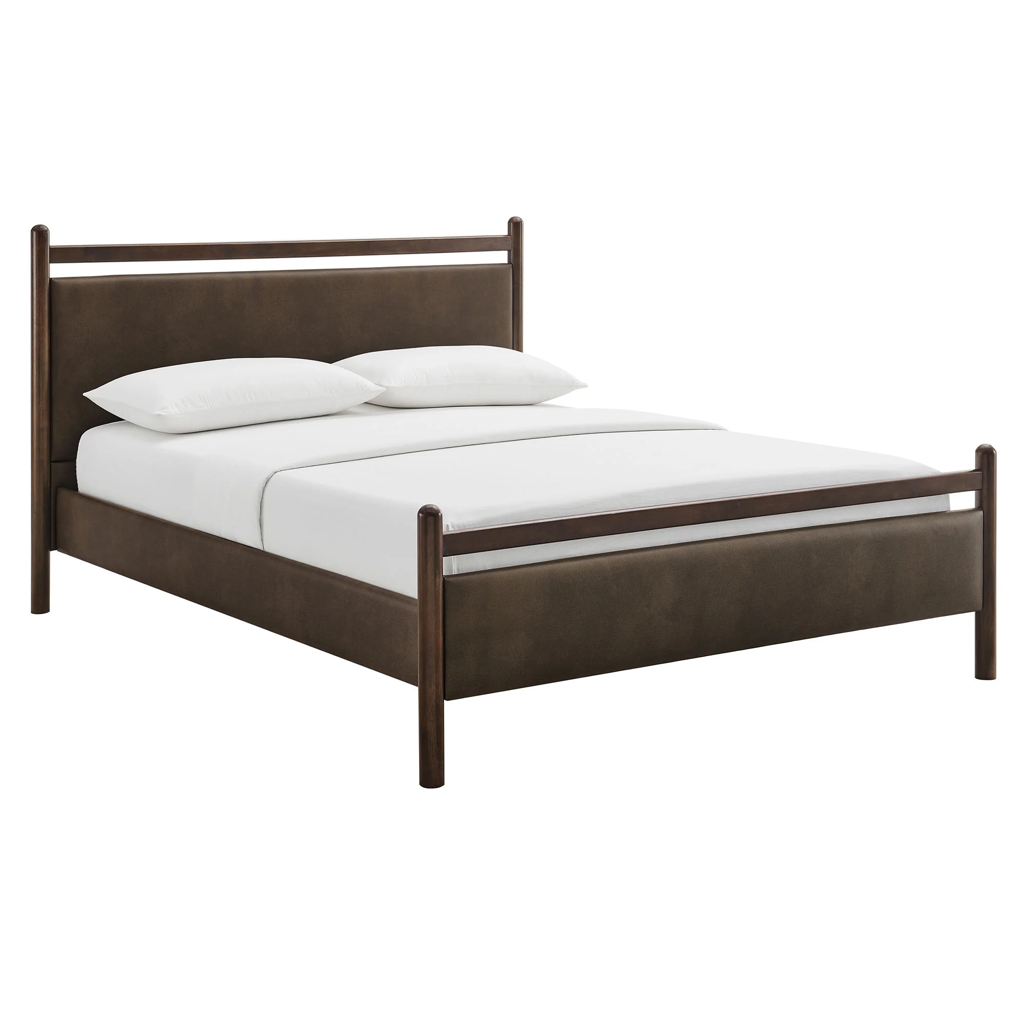 Ginny Queen Size Vegan Leather Platform Bed Frame by Modway - Image 11